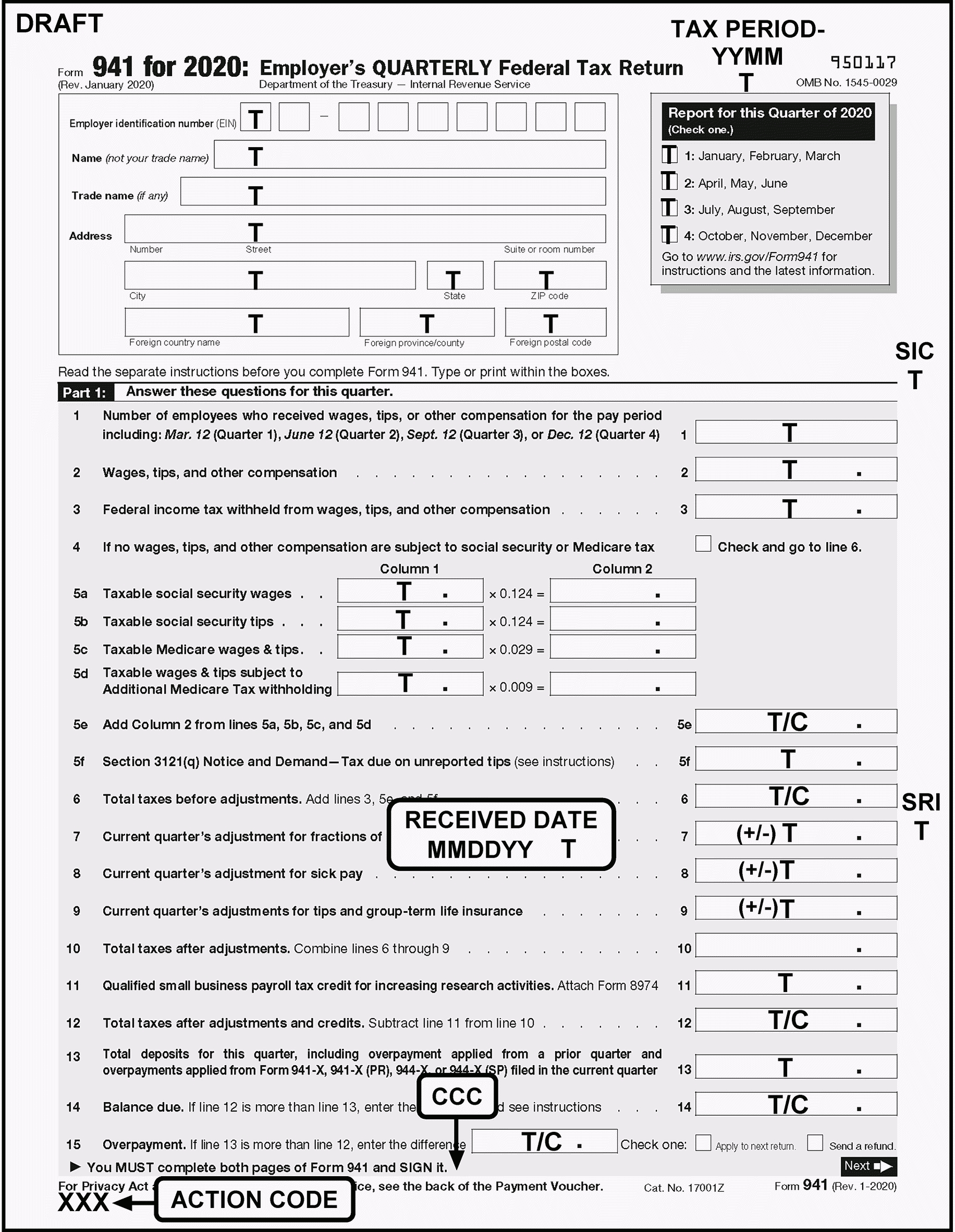 2020 W9 Blank Form Calendar Template Printable 3431