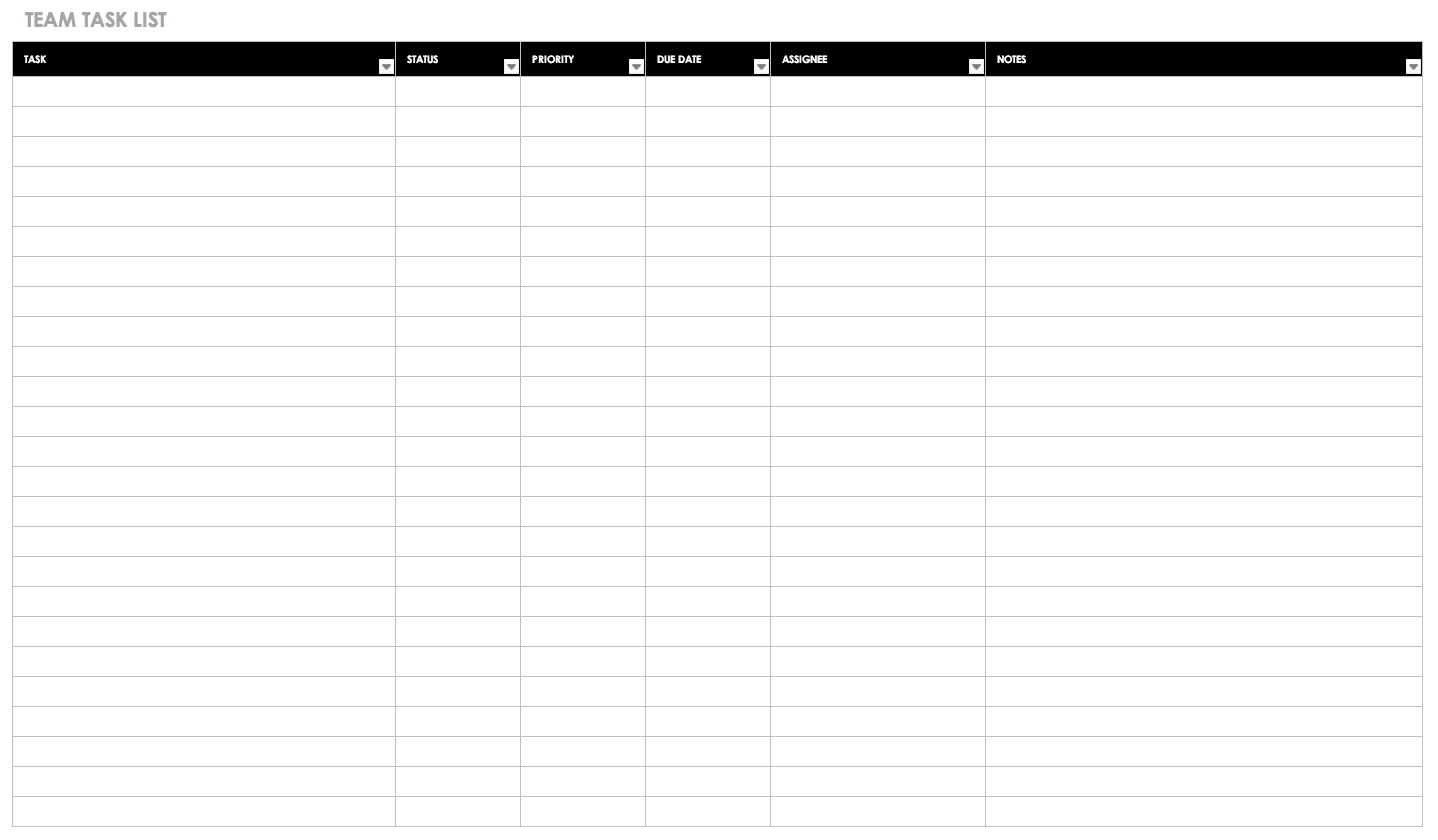 monthly task planner excel