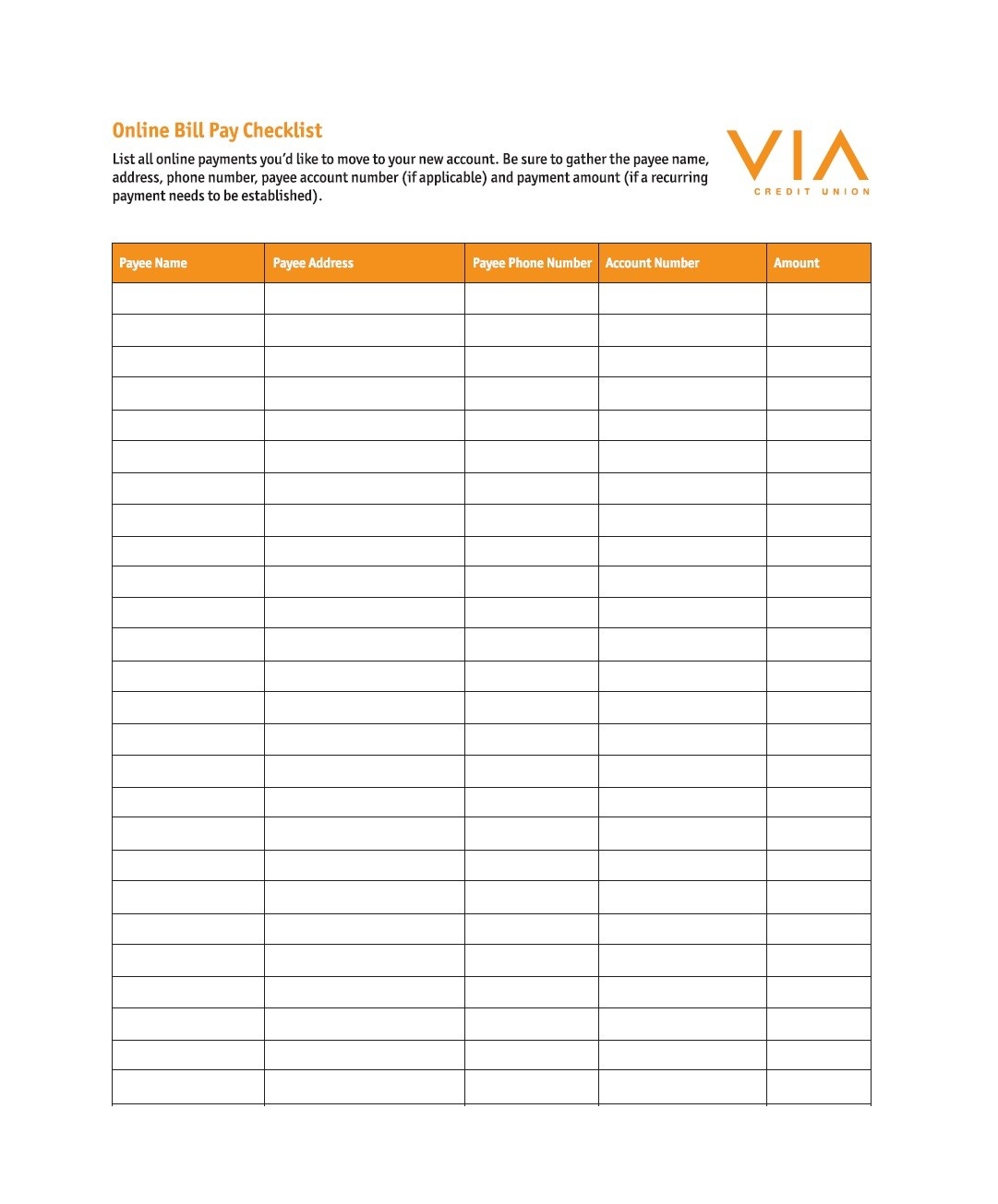 32 Free Bill Pay Checklists &amp; Bill Calendars (Pdf, Word &amp; Excel)-Monthly Bills List Printable