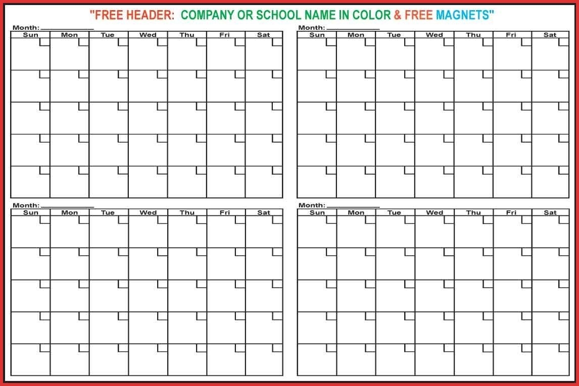 4 Month Blank Calendar - Wpa.wpart.co-3 Month Blank Calendars