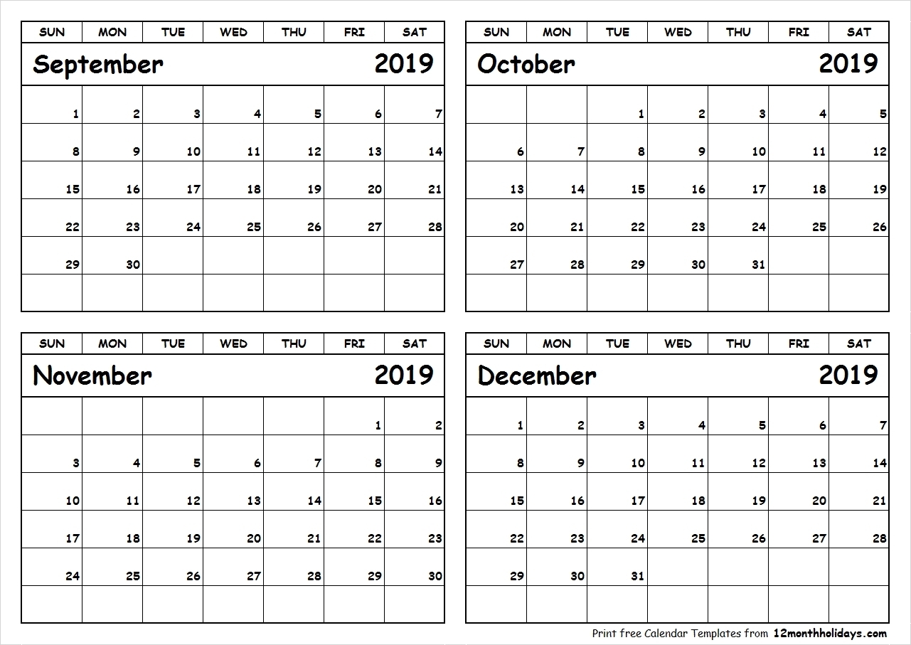 4 Month Blank Calendar - Wpa.wpart.co-Blank Calendar 4 Months