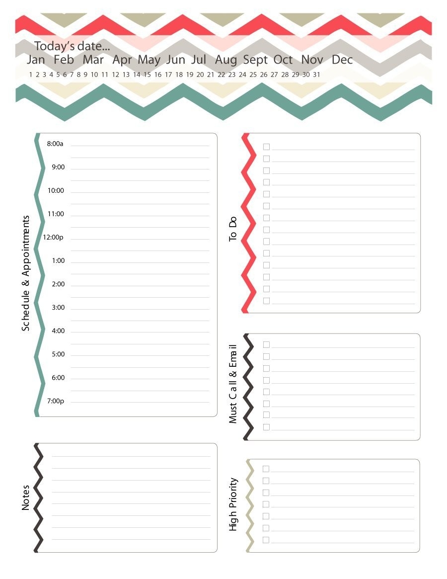 47 Printable Daily Planner Templates (Free In Word/excel/pdf)-5 Day Weekly Planner Template