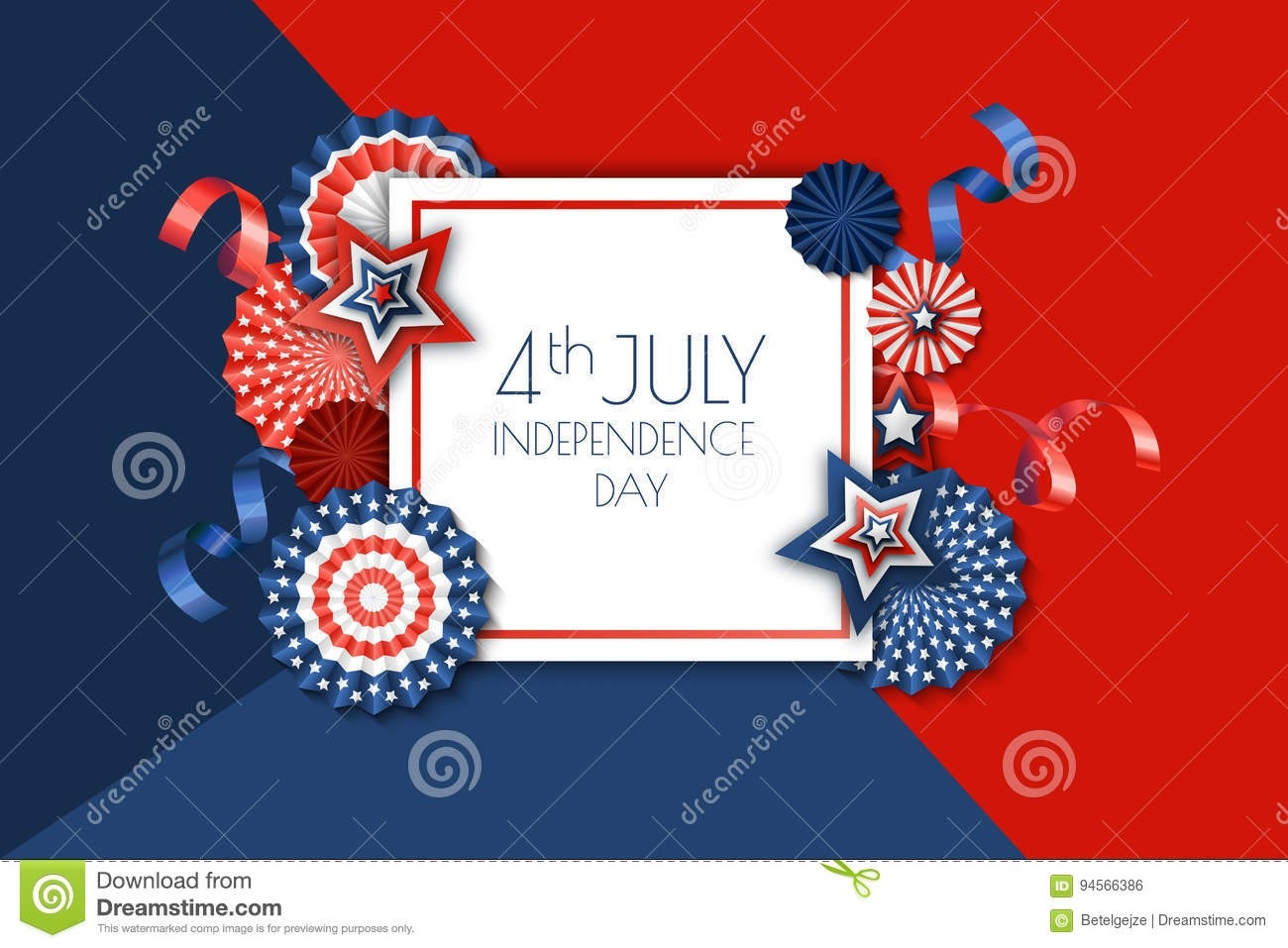 4Th Of July, Usa Independence Day Banner Template.. Color-July 4Th Closed Sign Template