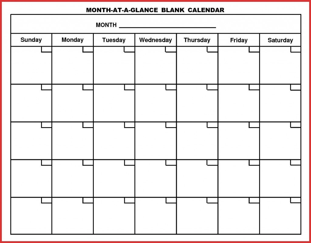 Six Week Blank Calendar Template | Calendar Template Printable