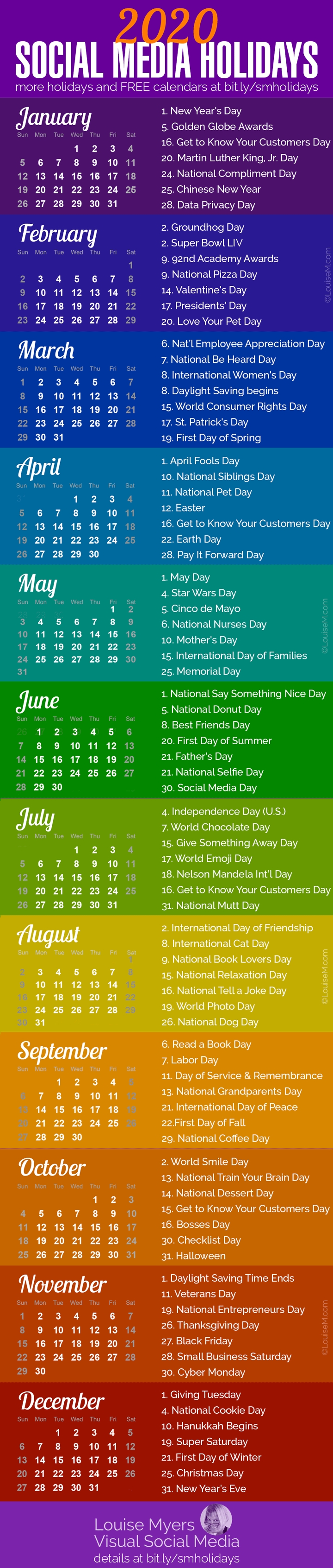 84 Social Media Holidays You Need In 2020: Indispensable!-National Calendar Holidays 2020