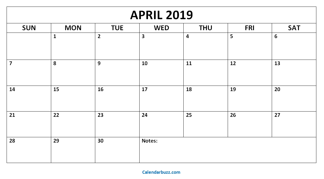 Blank Calendar April - Wpa.wpart.co-Printable Monthly Calendar For Pre-K