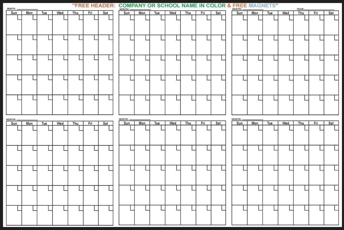 Calendar 2019 6 Months • Printable Blank Calendar Template-6-Blank Calendar 6 Months