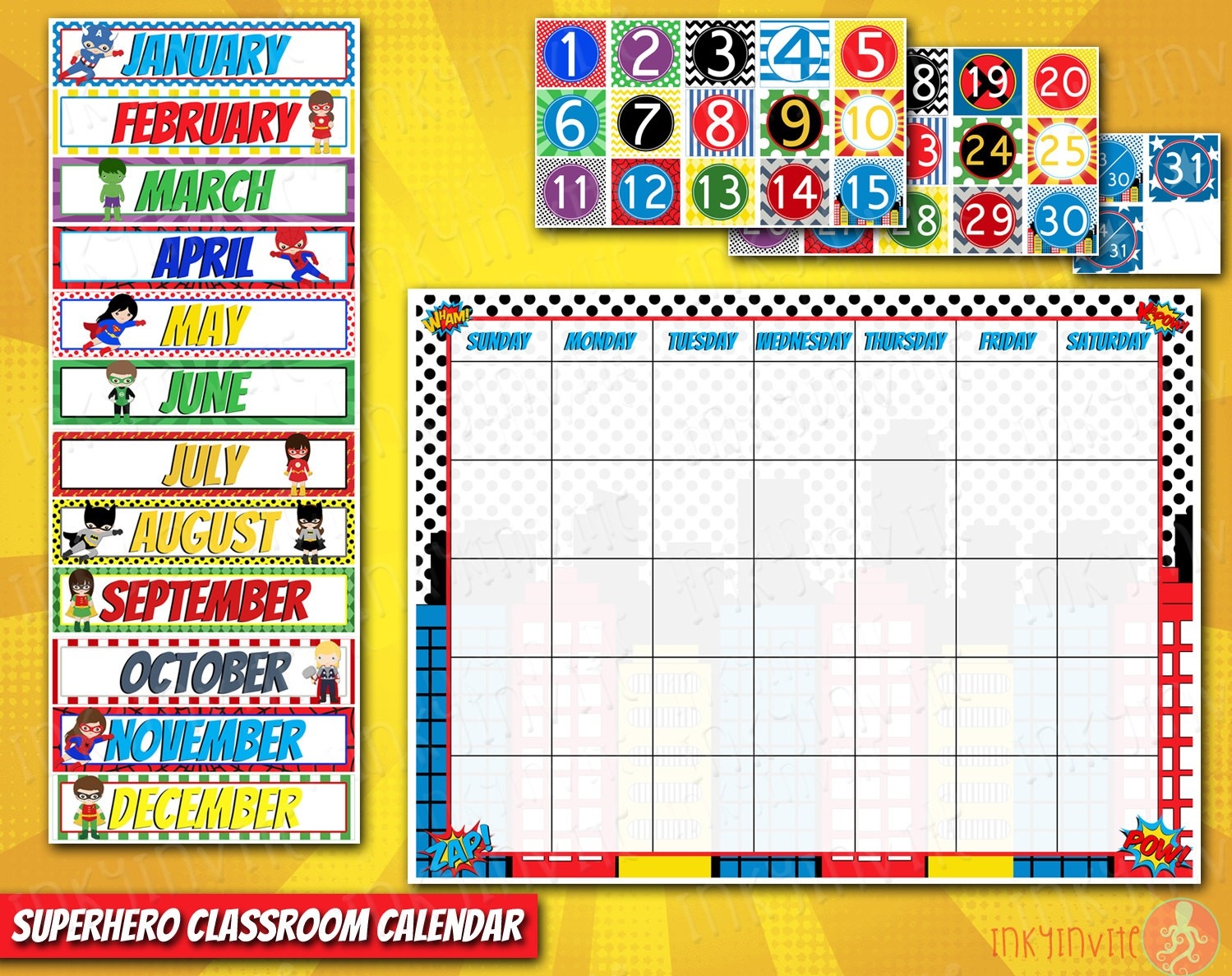 Free Printable Classroom Calendar Template Free Printable Templates