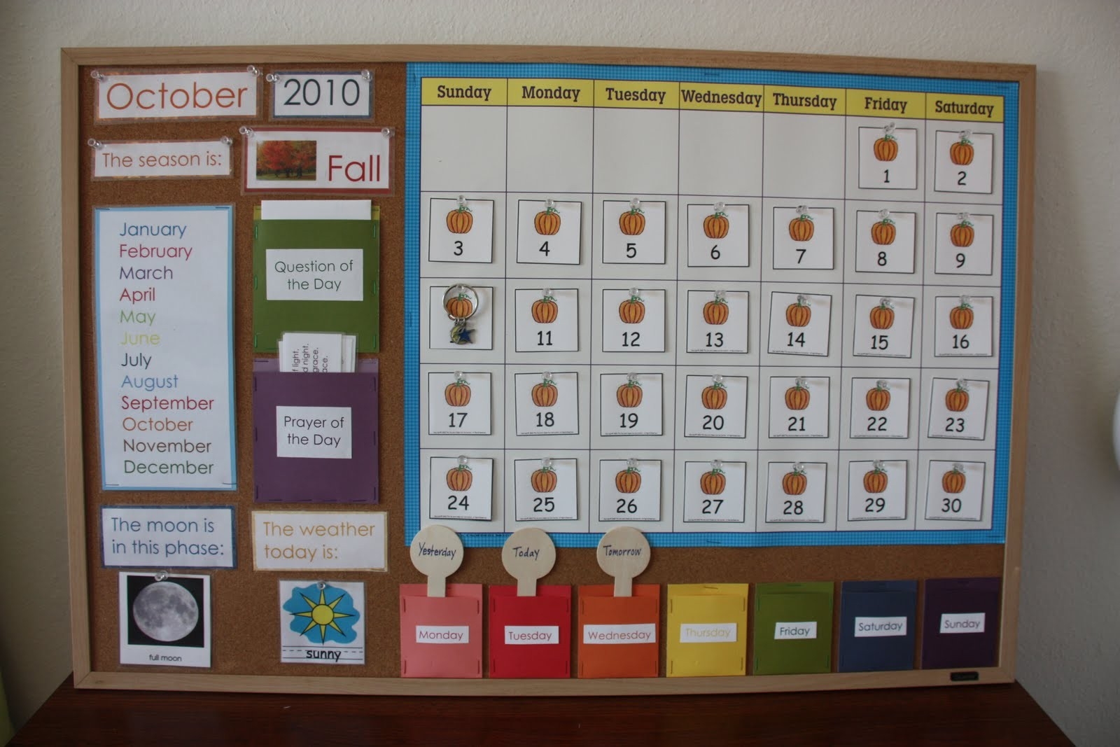 Counting Coconuts: Our Classroom Calendar &amp; Circle Time-Calendar Template Bulletin Board