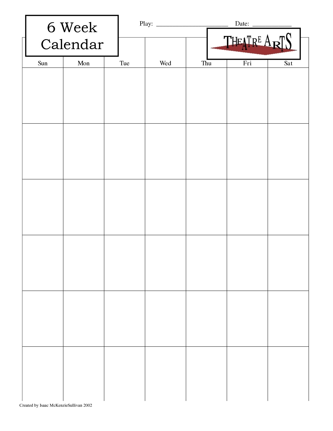 Dandy Printable Calendar 6 Week : Mini Calendar Template-Six Week Blank Calendar Template