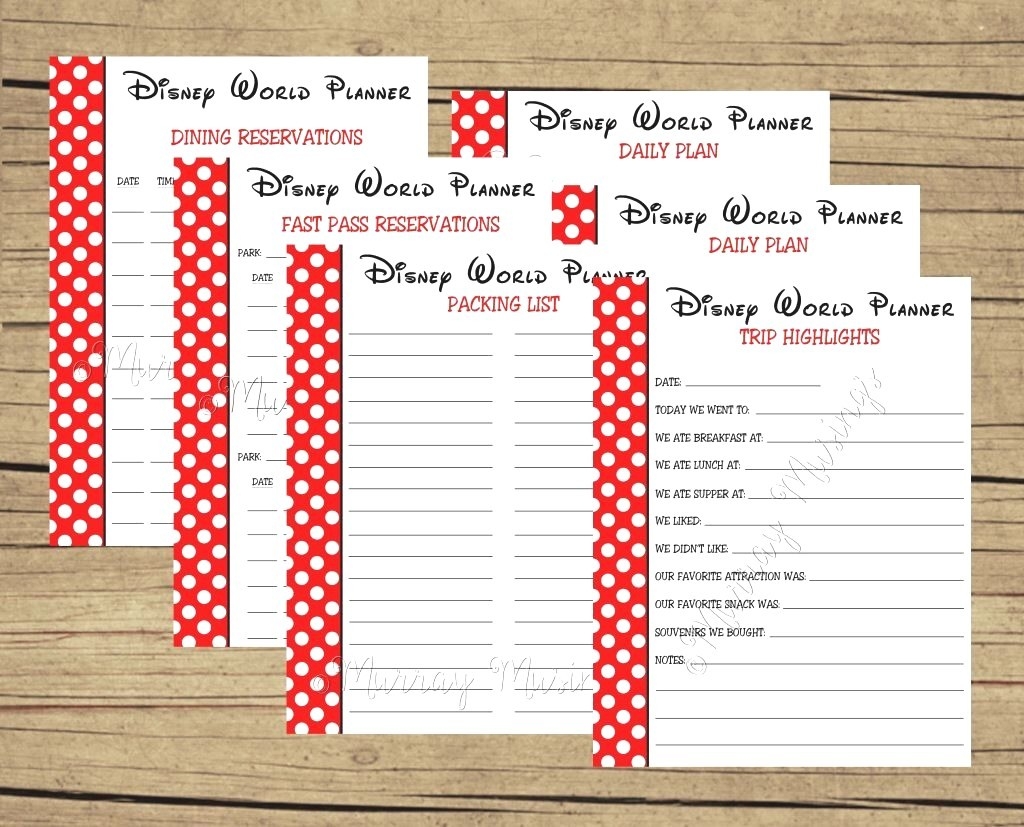 Disney World Itinerary Template - Atelier-Kafana-Blank Disney Itinerary Template