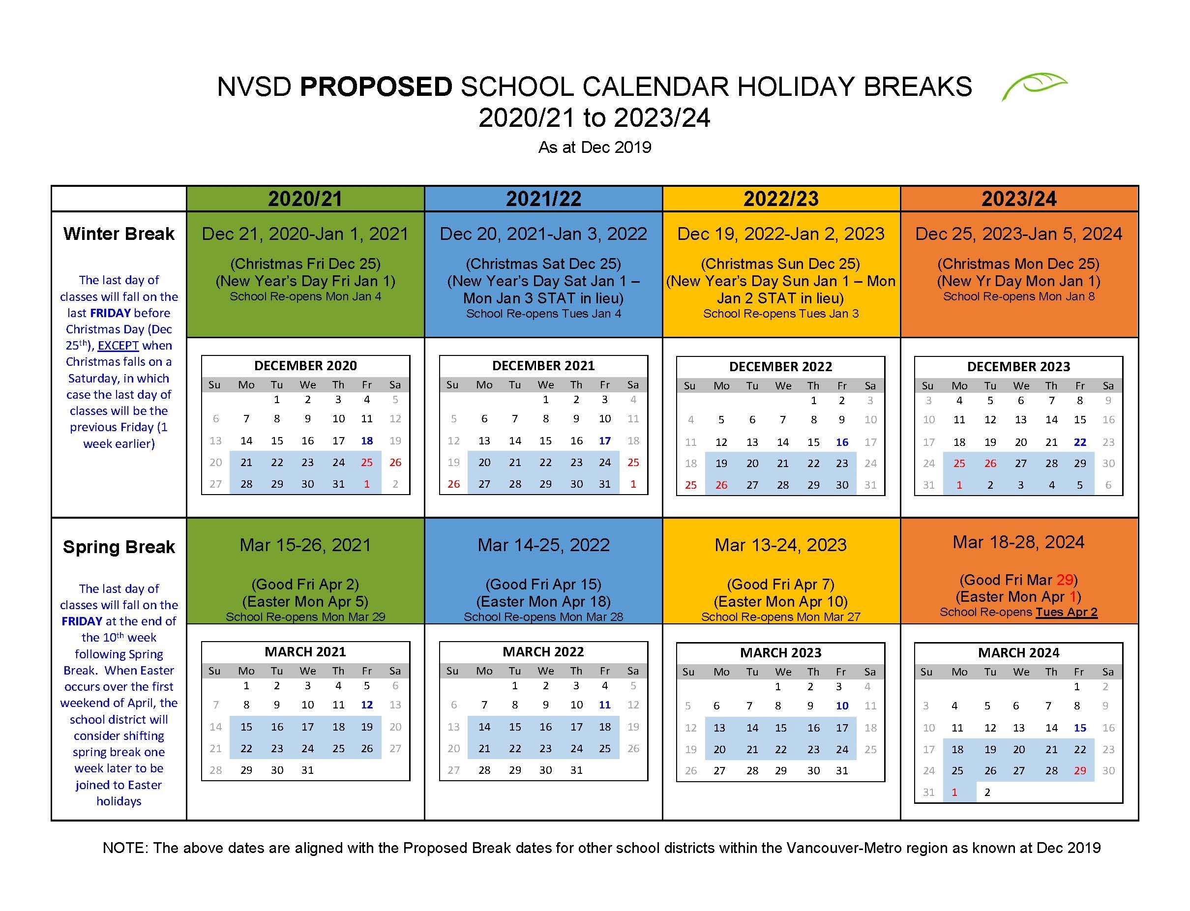 District Calendar - North Vancouver School District-Hp Polytechnic Holidays Schdeule 2020