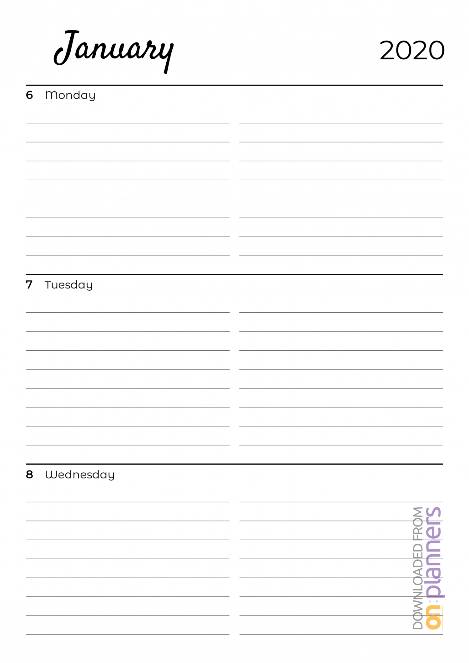 At A Glance Lined Monthly Calendar Printable Calendar Template Printable