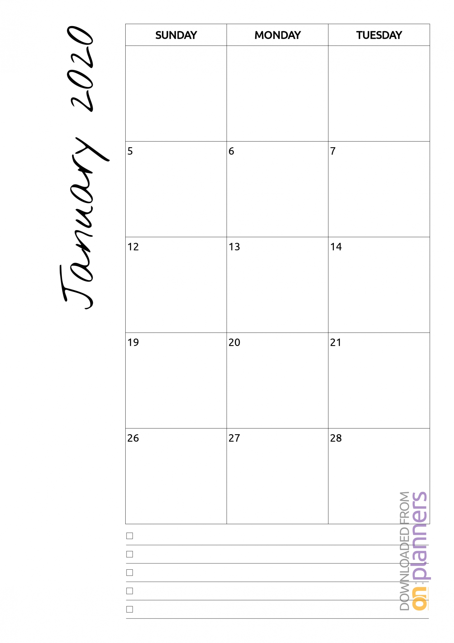 8 x 10 prinable blank monthly calendar calendar template printable