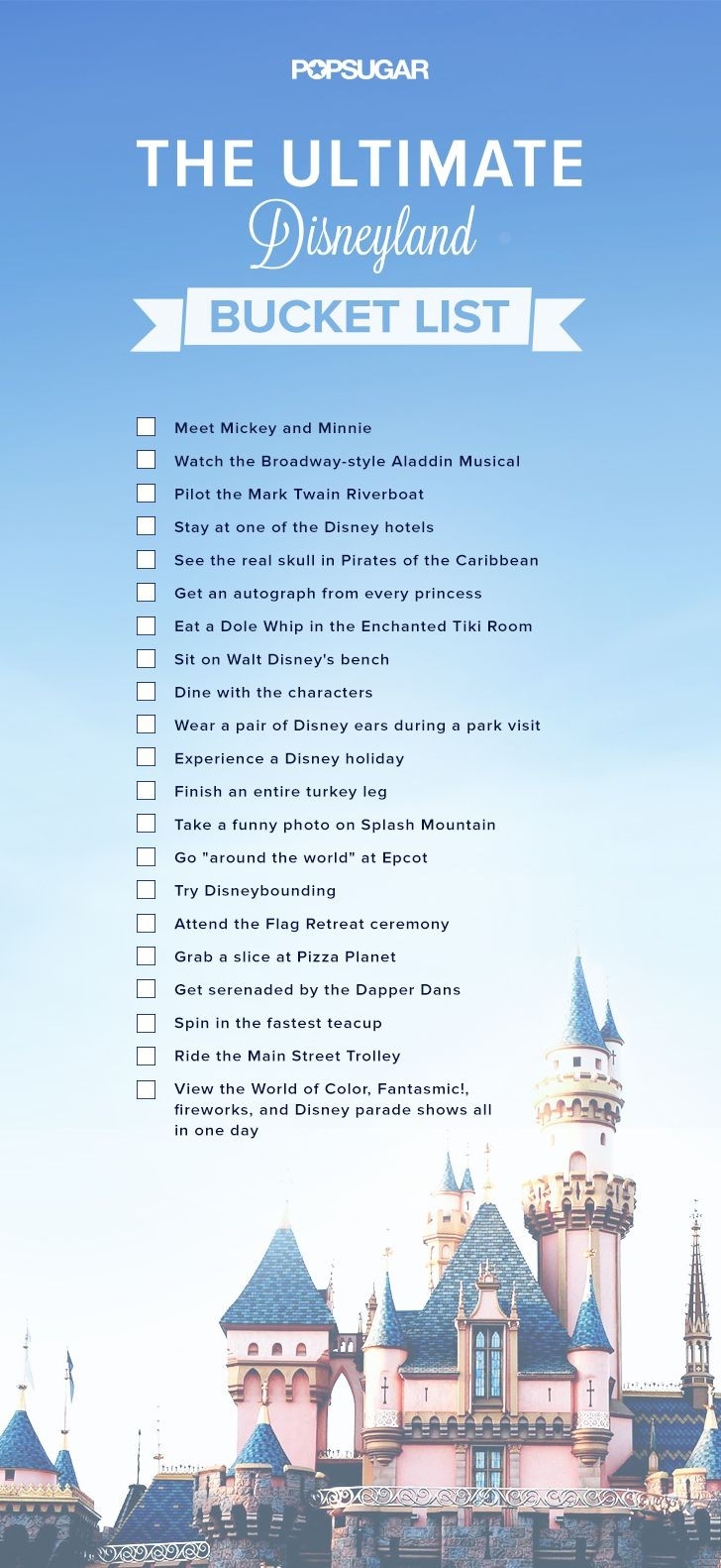 Every Disney Fan Should Complete This Incredible Bucket List-Disney World Word Document Template