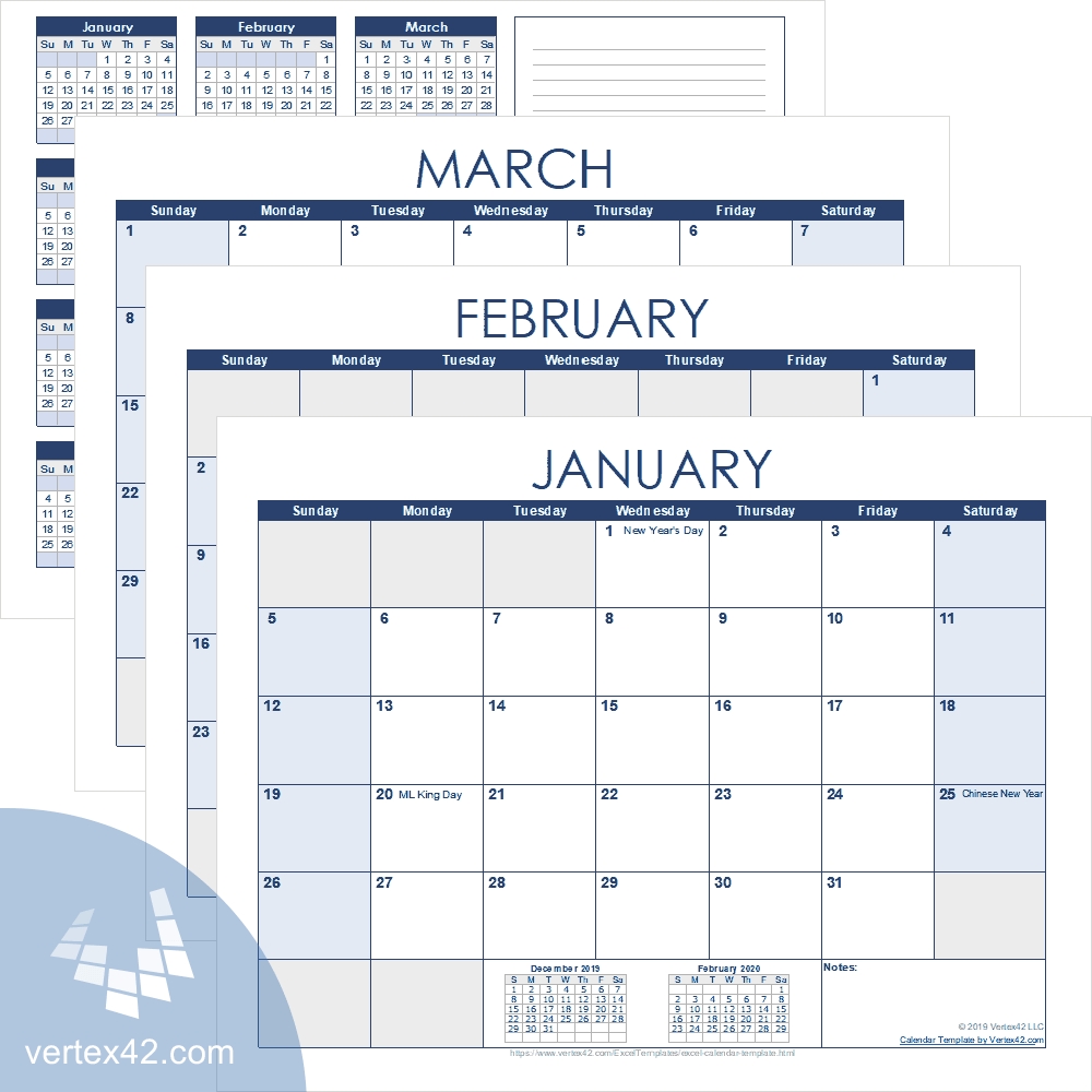 Excel Calendar Template For 2020 And Beyond-Excel Countdown Calendar Template