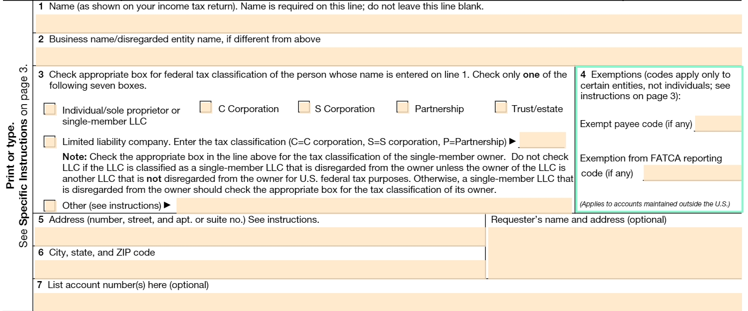 Fillable W-9 Form: Get Free Irs W-9 Template Online (2018-Blank W9 For 2020