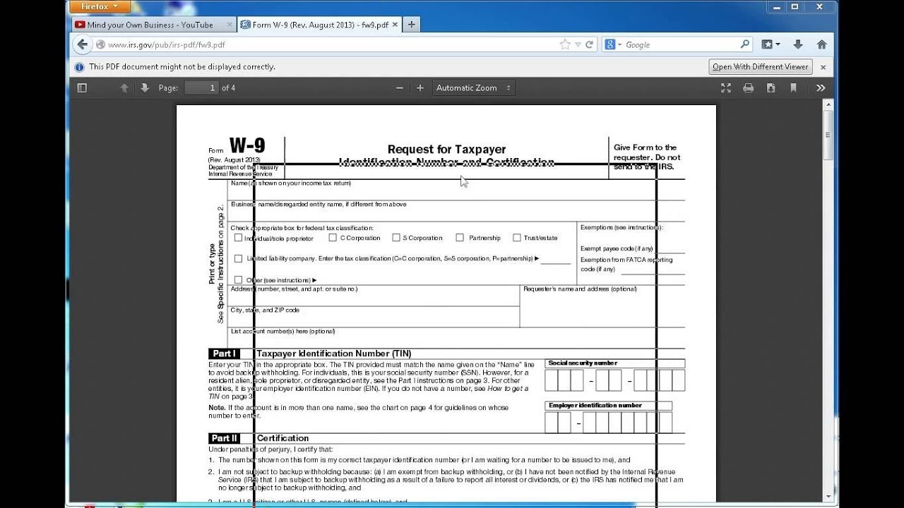 Filling Out W-9 Form-Blank W-9 Form 2020