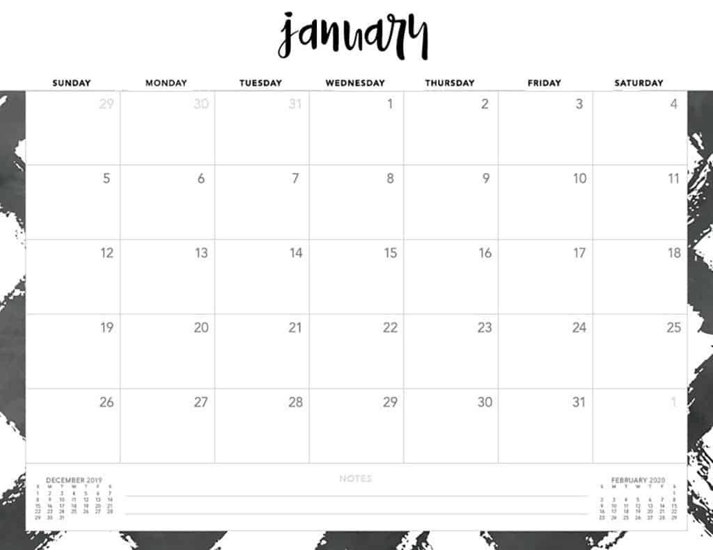 Blank Calander Print Out Starting Monday | Calendar Template Printable