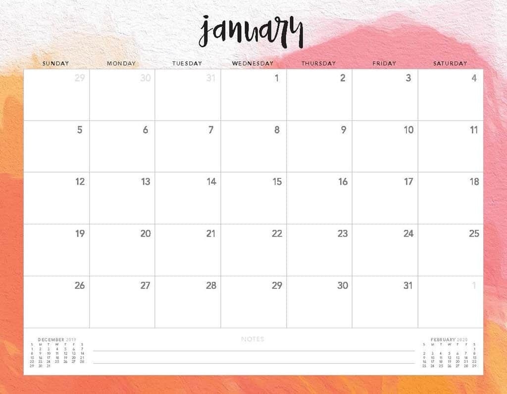 Free 2020 Printable Calendars - 51 Designs To Choose From!-Free Printable Calendar 2020 Bill Paying Monthly