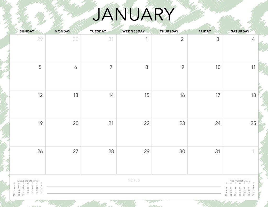 Free 2020 Printable Calendars - 51 Designs To Choose From!-Printable Monthly Calendar 2020