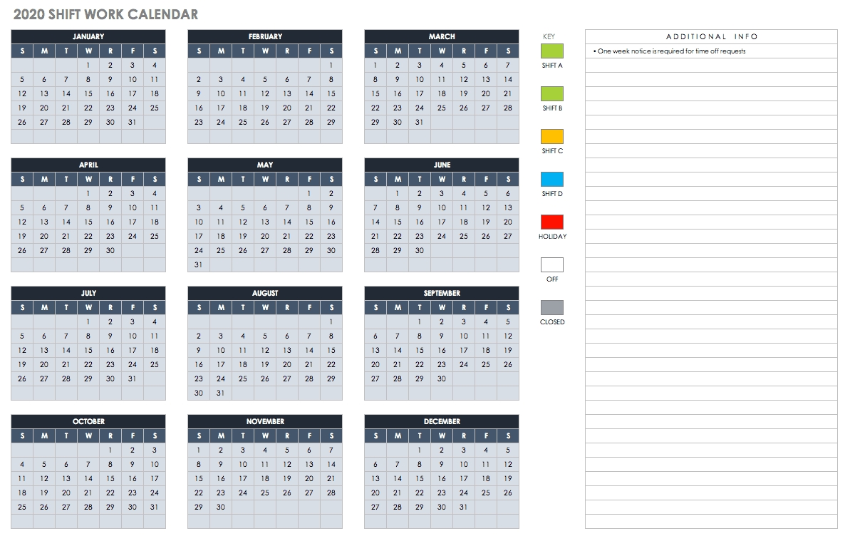 Free Blank Calendar Templates - Smartsheet-2020 Bi Weekly Calendar Template