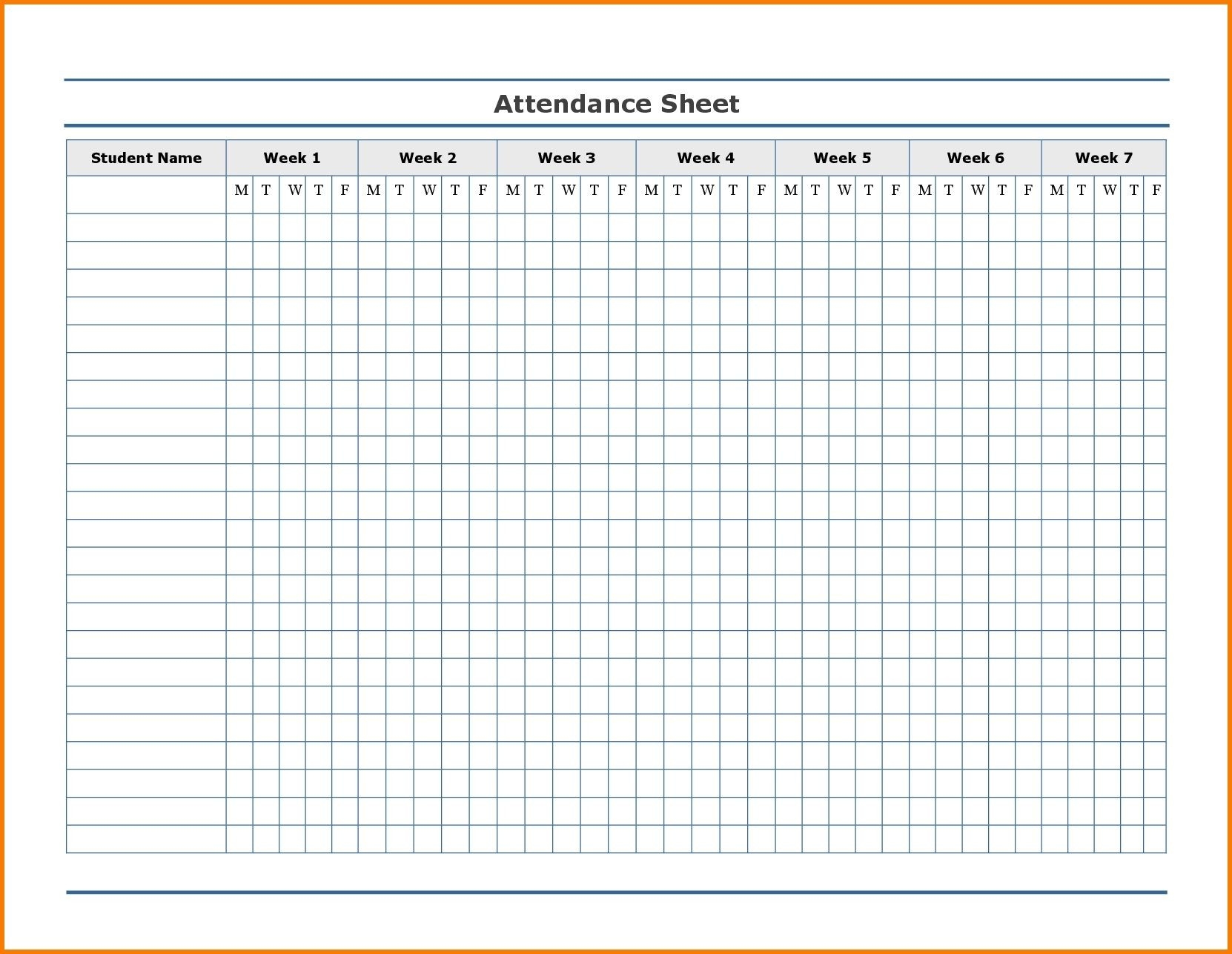 Free Employee Attendance 2020 Templates | Calendar ...