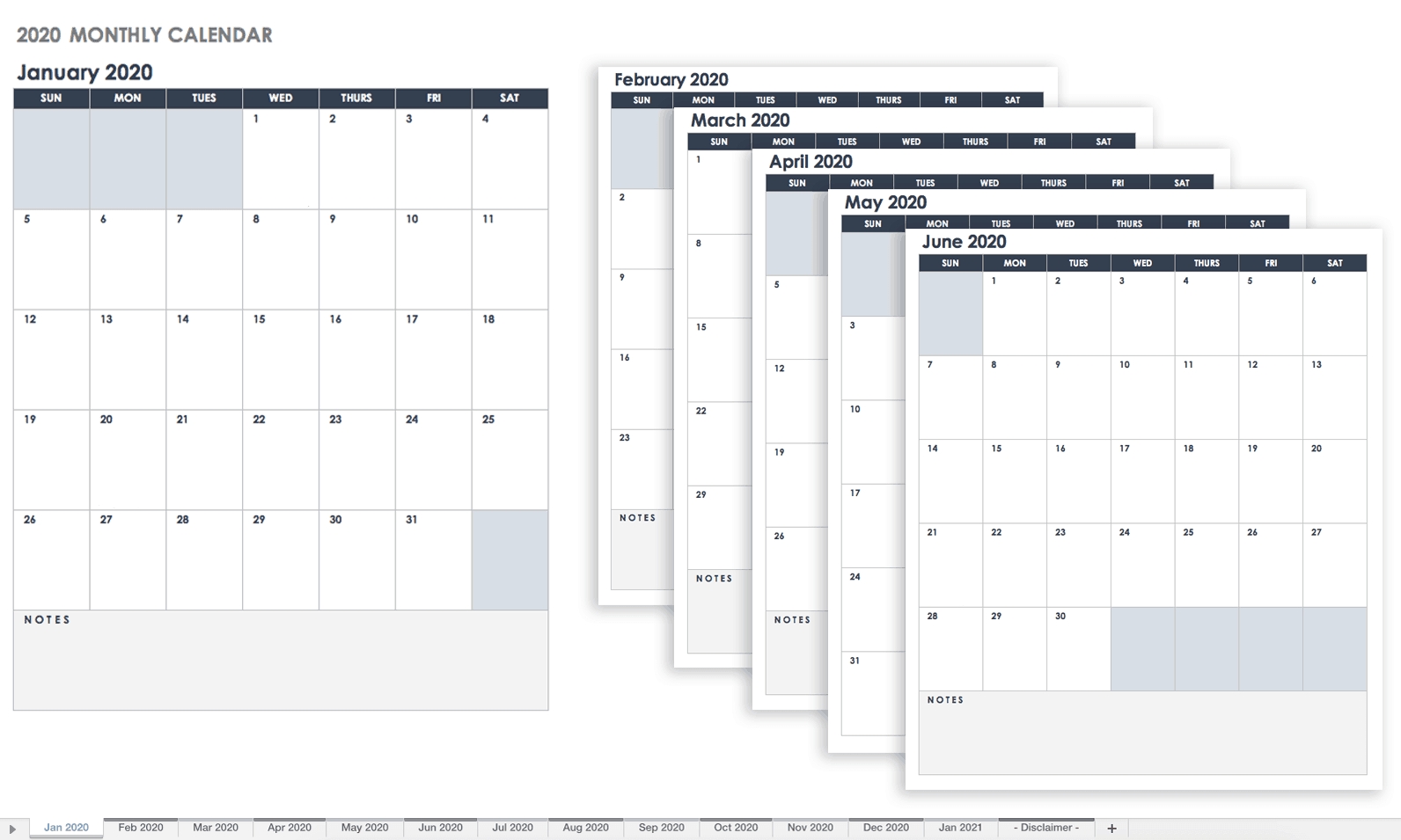 Free Google Calendar Templates | Smartsheet-Google Sheets 2020 Calendar Template