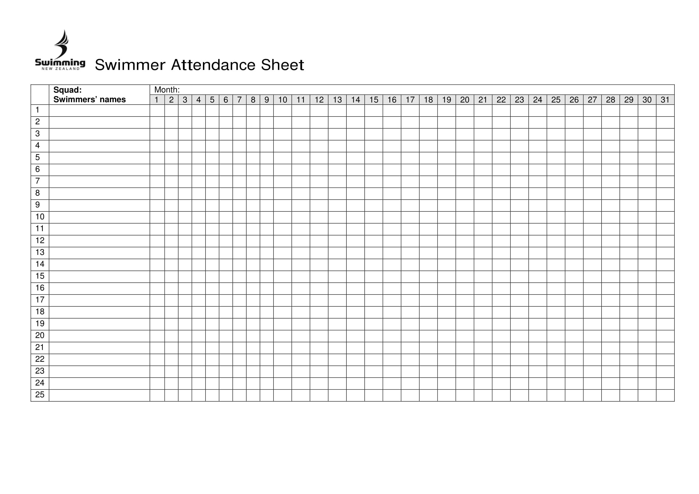 Free Printable Attendance Sheet Excel Pdf, Word, Template-2020 Employee Attendance Template