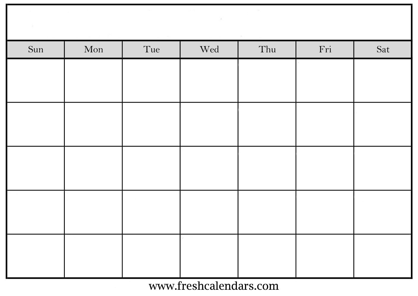 Free Printable Blank Calendar 2020-Blank Calendar Page Printable