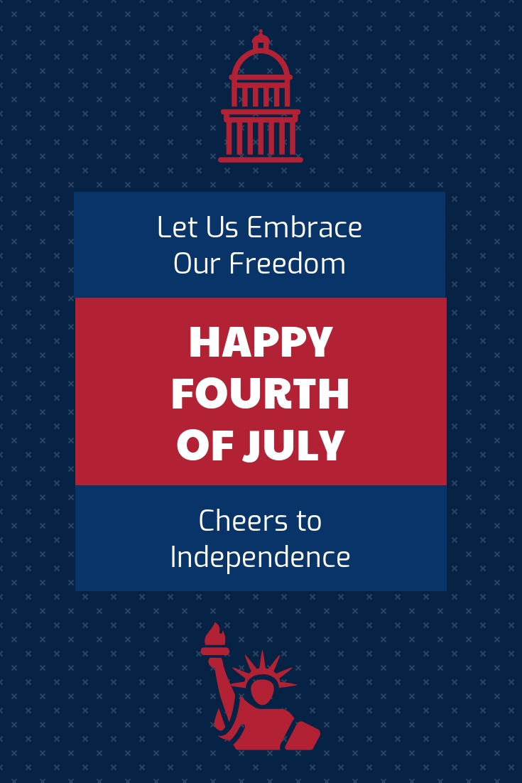 Freedom 4Th Of July Pinterest Post Template-July 4Th Closed Sign Template