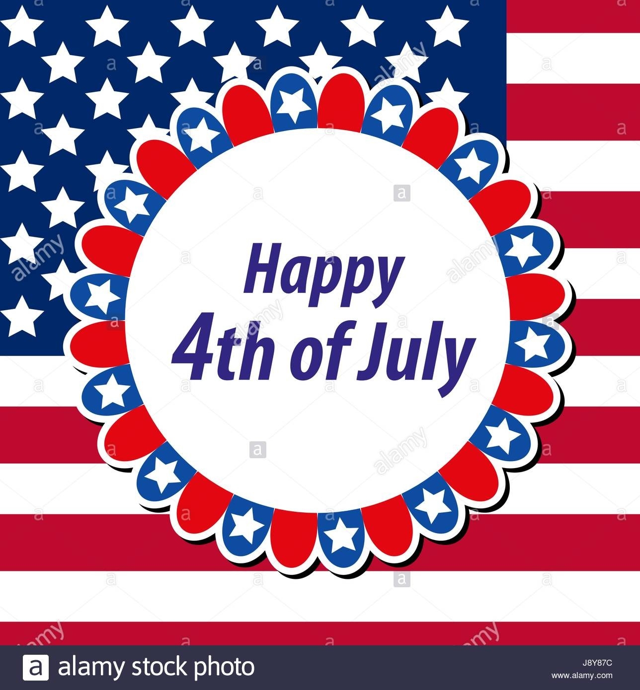 Happy 4Th July Greeting Card, Poster. American Independence-July 4Th Closed Sign Template