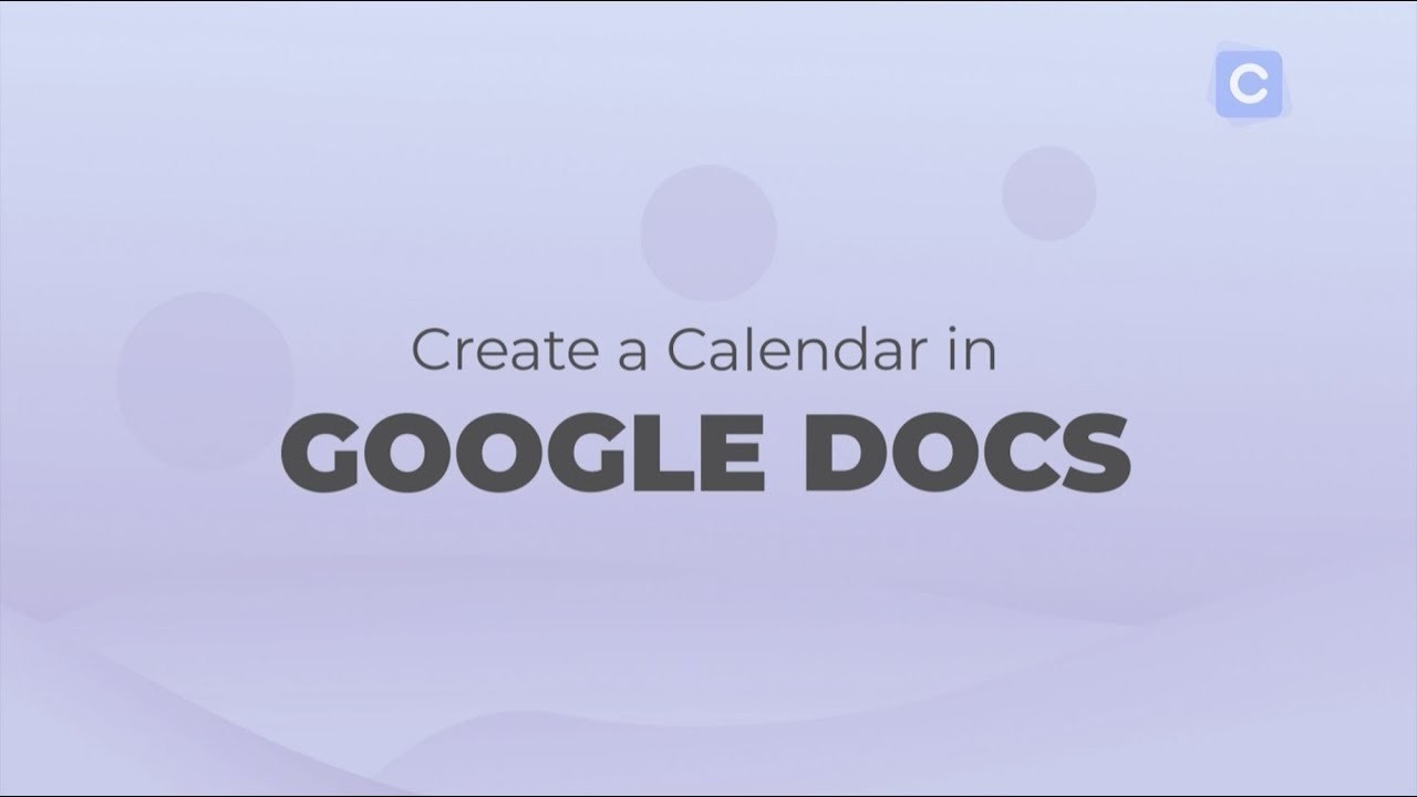 How To Create A Calendar In Google Docs - Calendar-Google Sheets 2020 Calendar Template