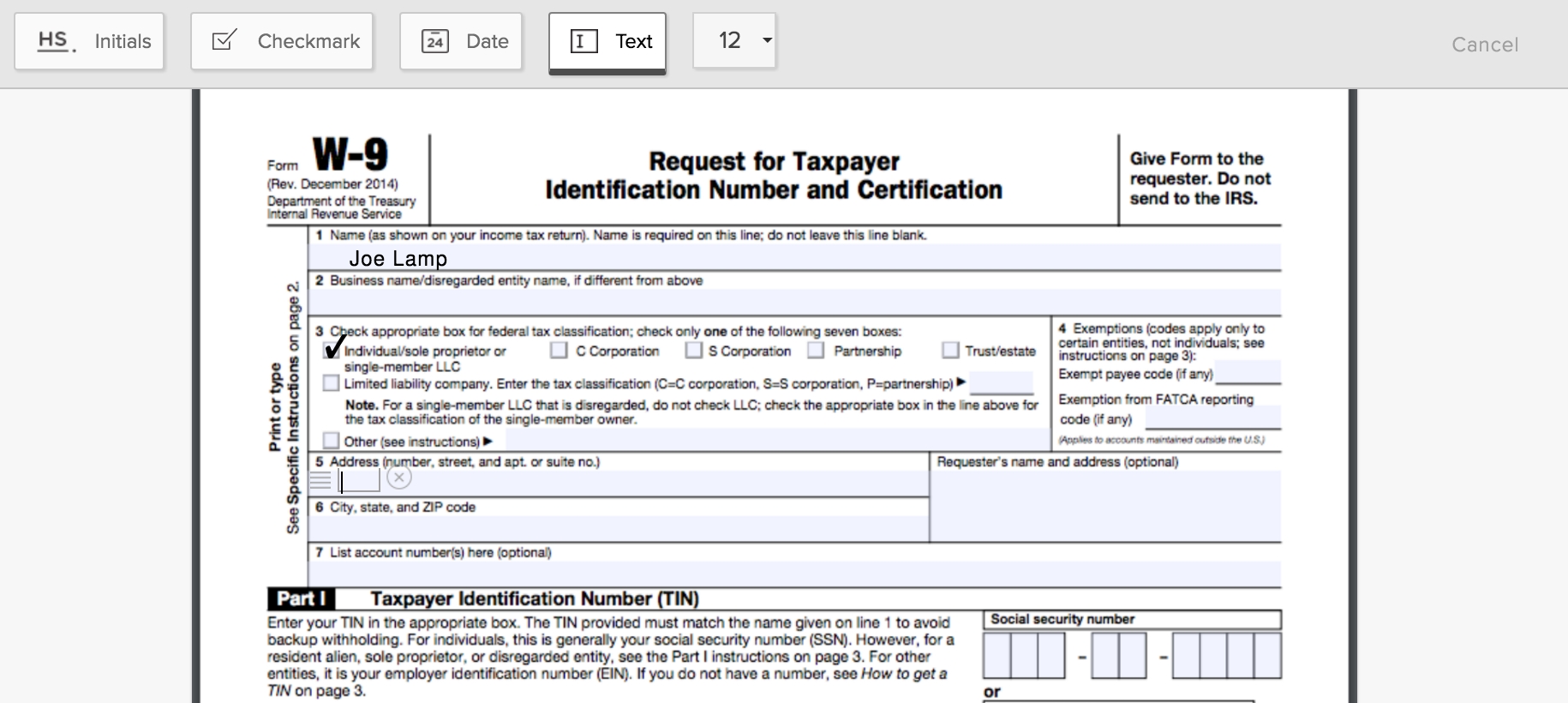 How To Fill Out A W-9 Form Online - Hellosign Blog-2020 W-9 Blank Pdf