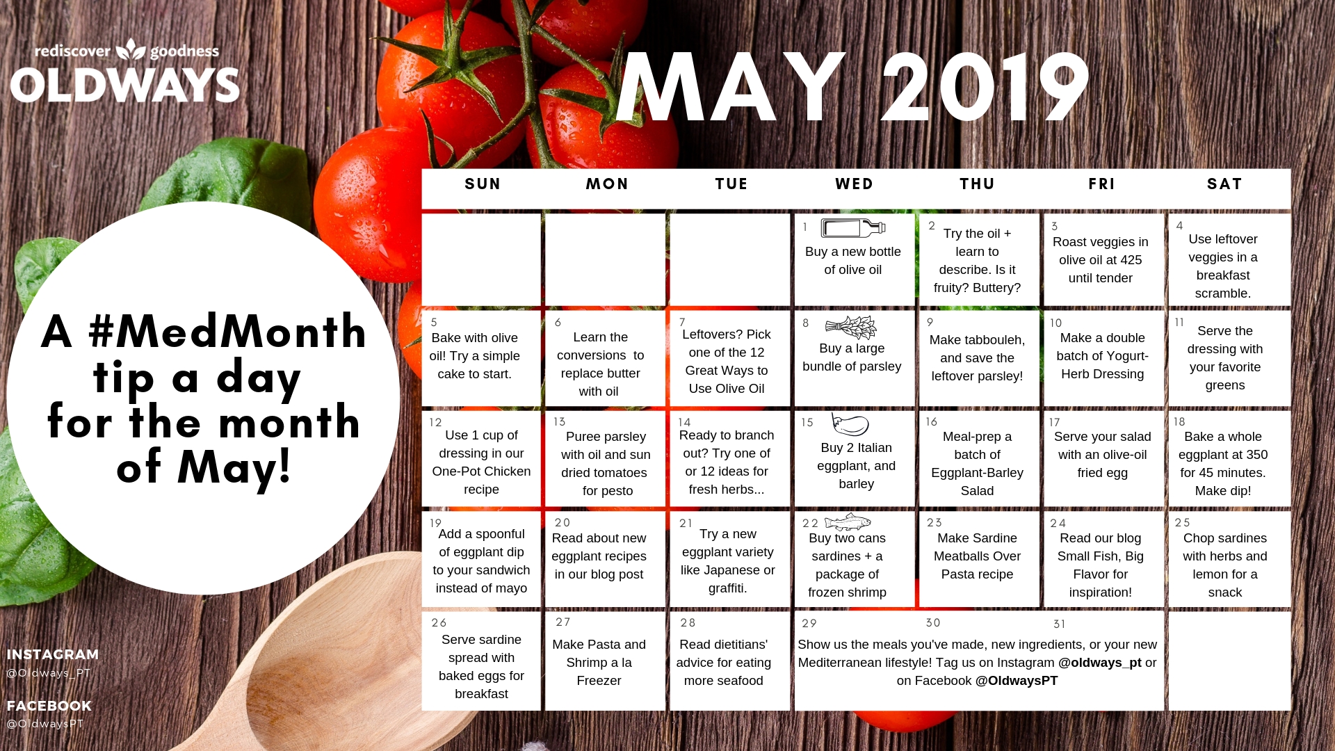 National Food Days Monthly | Calendar Template Printable