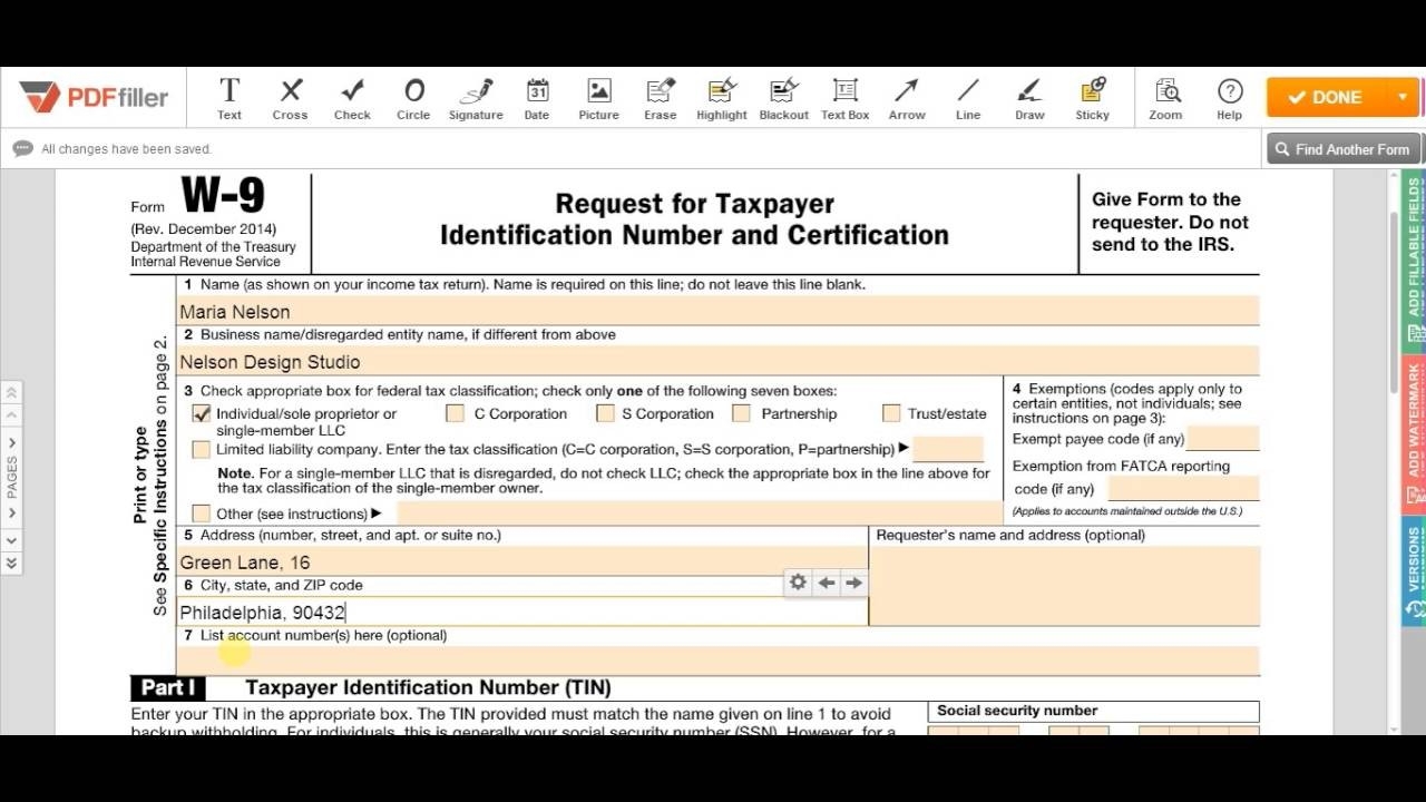 Irs W-9 Form 2017 – Fill Online, Printable, Fillable Blank | Pdffiller-2020 W 9 Blank Form