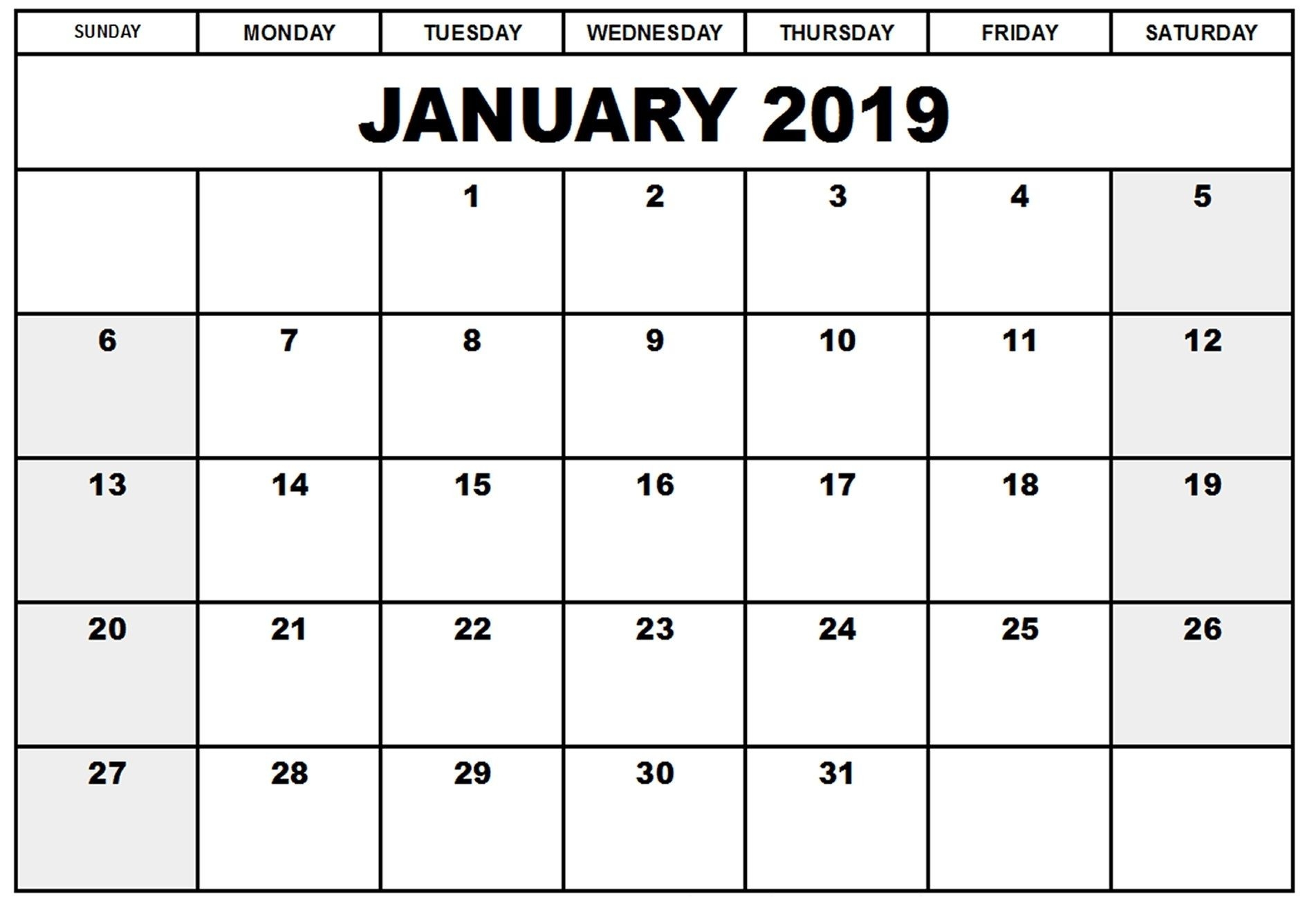 January 2019 Calendar Printable Daily #january2019Calendar-Excel Countdown Calendar Template