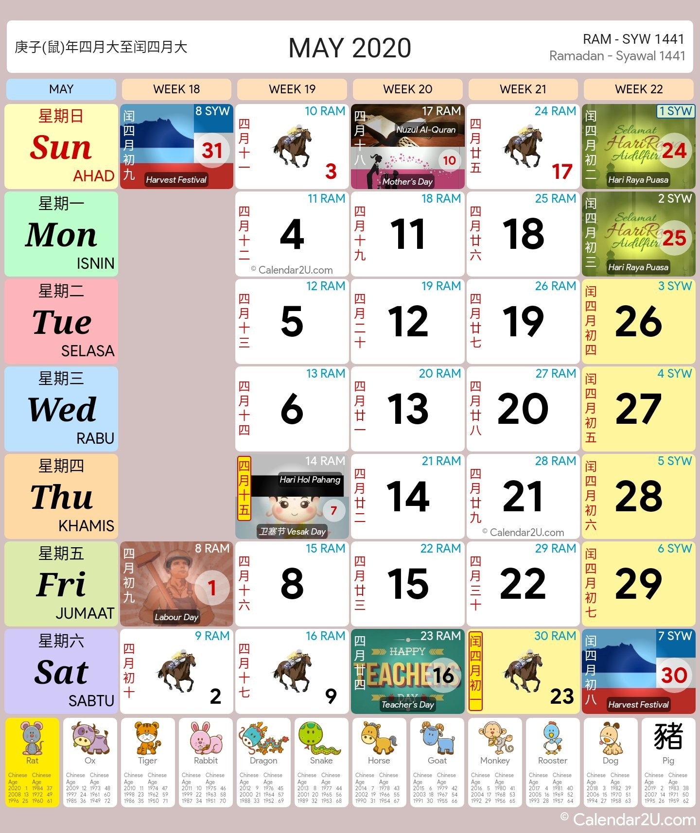 Calendar 2020 School Holidays Malaysia | Calendar Template Printable