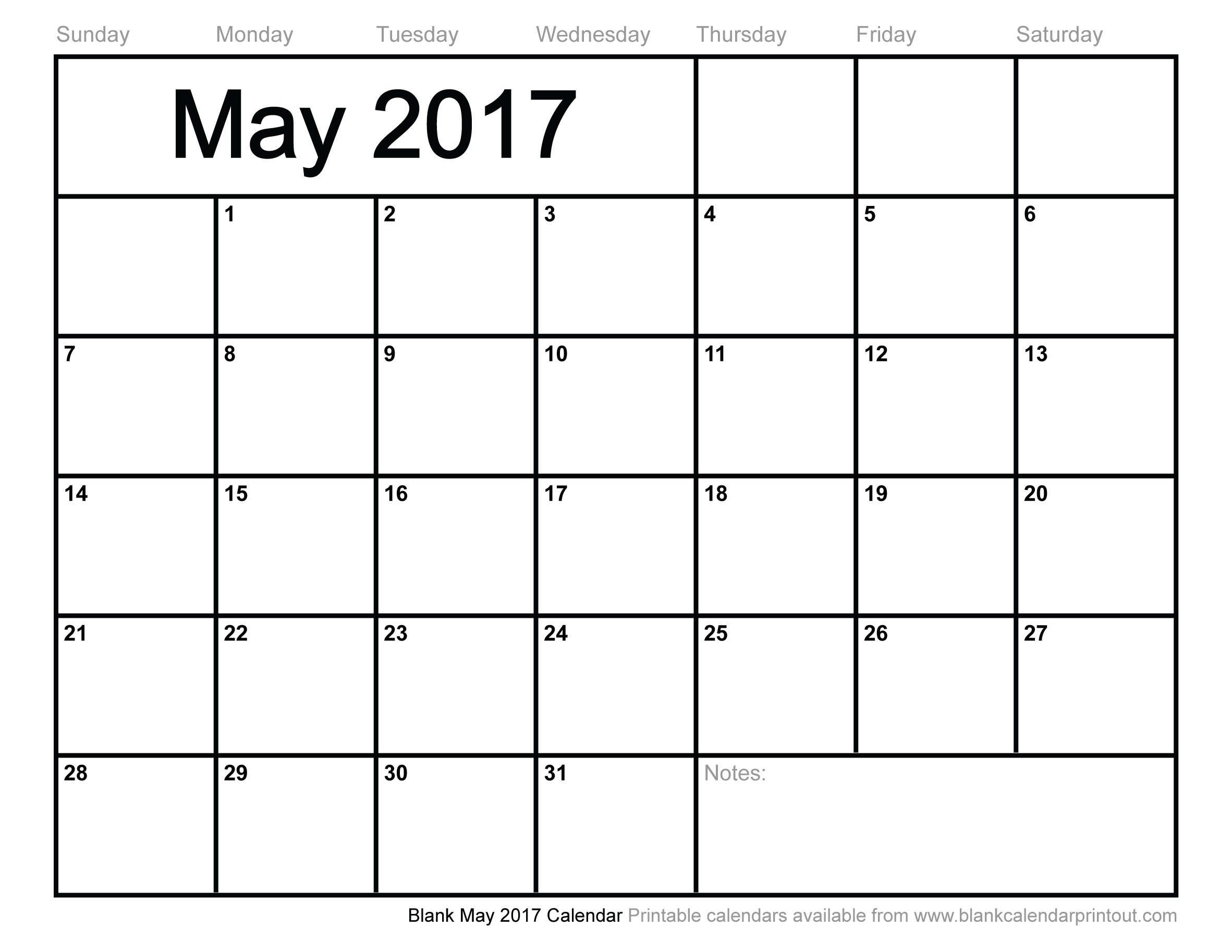 May 2017 Calendar Vertex 3 - Free Printable Calendar, Blank-Calendar Templates By Vertex