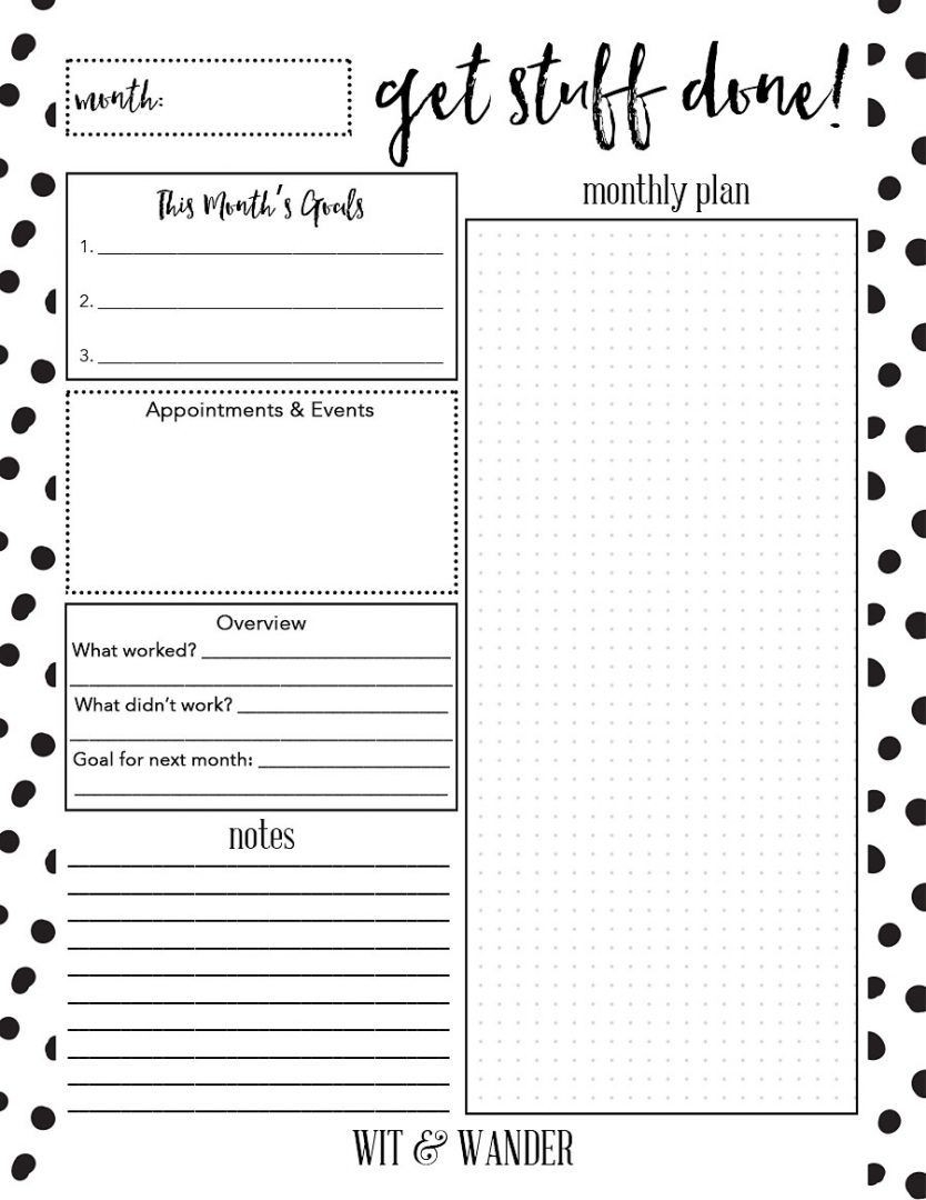 Month At A Glance Template - Wpa.wpart.co-At A Glance Monthly Calendar Printable