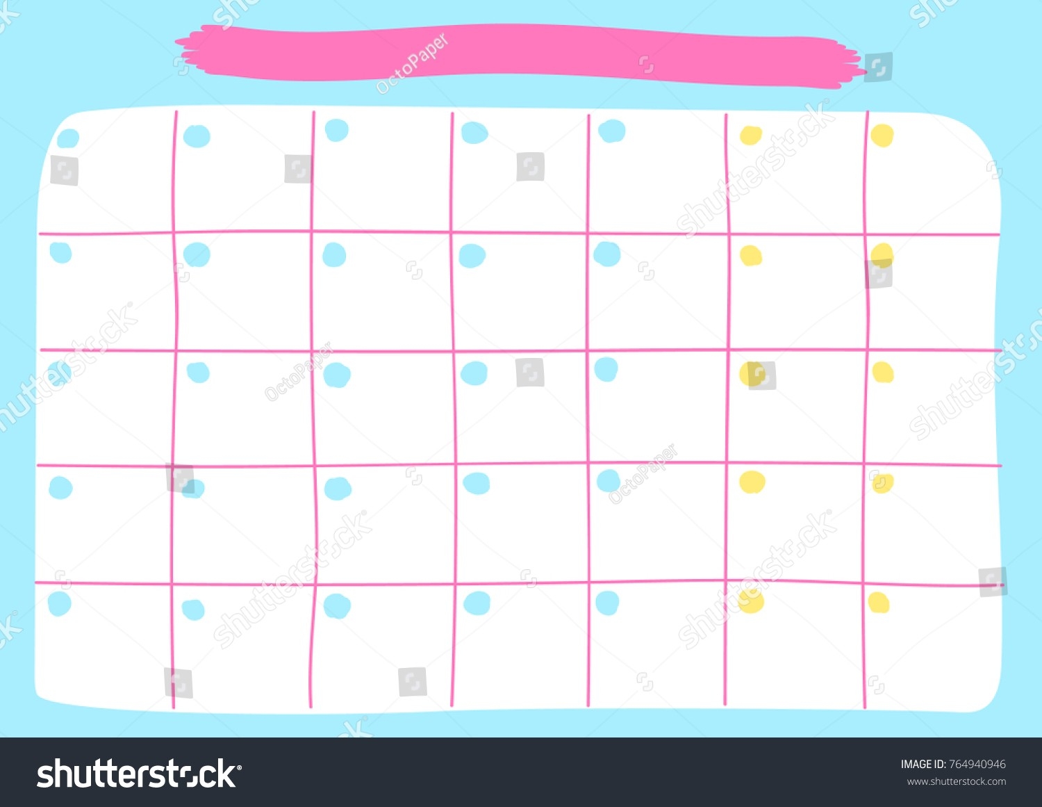 Monthly Calendar With No Dates Calendar Template Printable