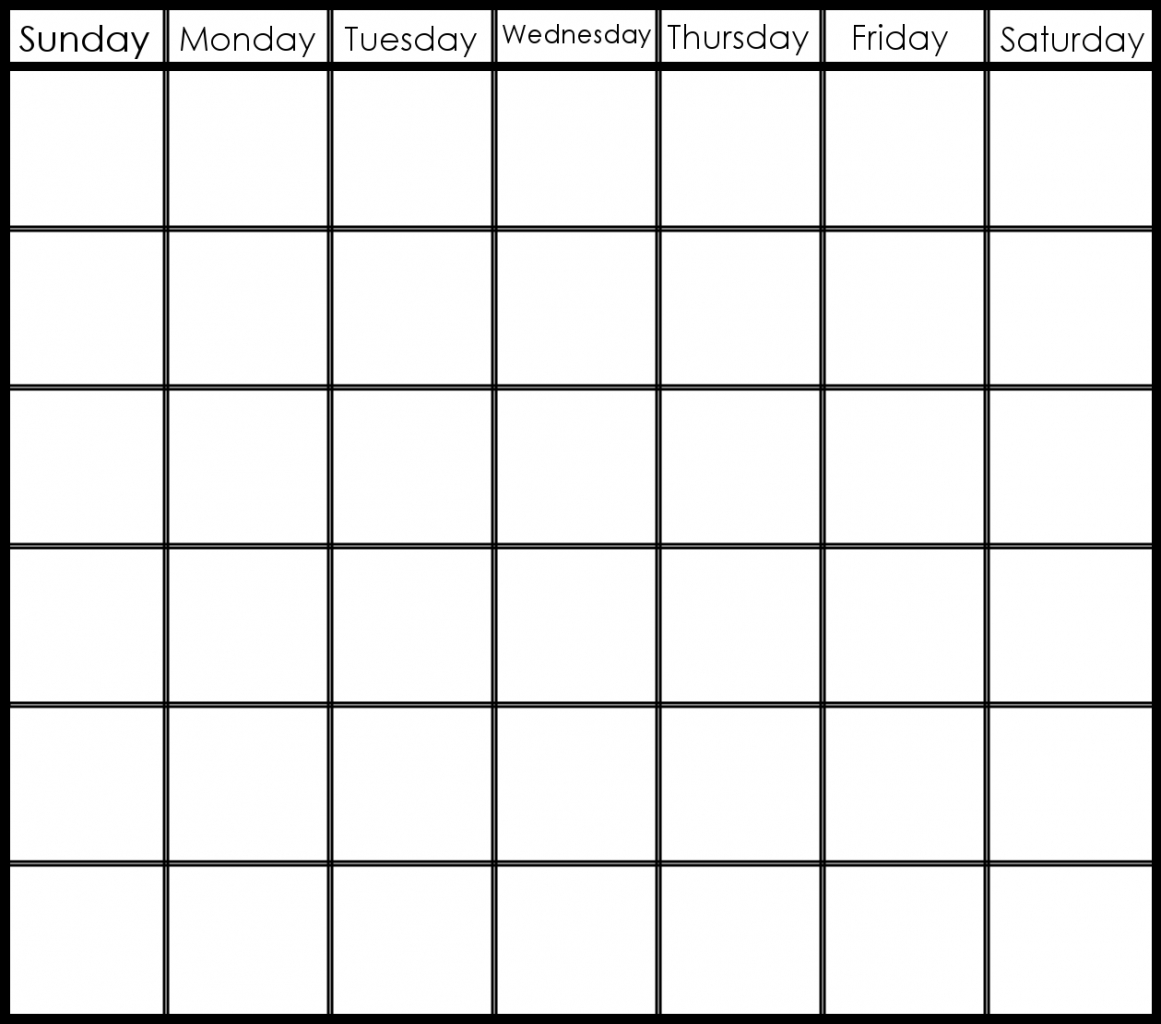 Six Week Blank Calendar Template | Calendar Template Printable