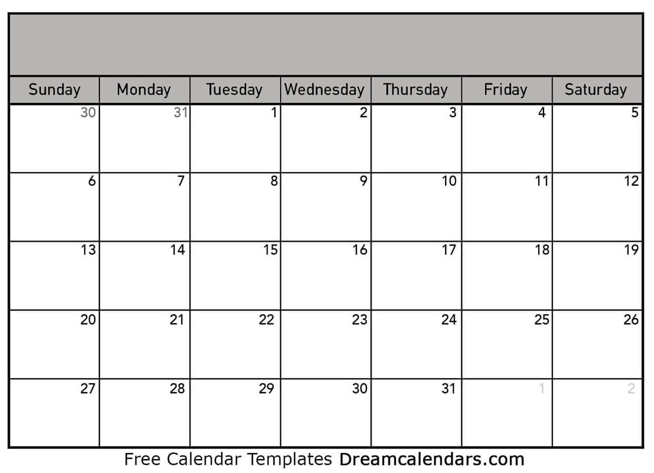 Printable Blank Calendar 2020 | Dream Calendars-Blank Calendar 4 Months