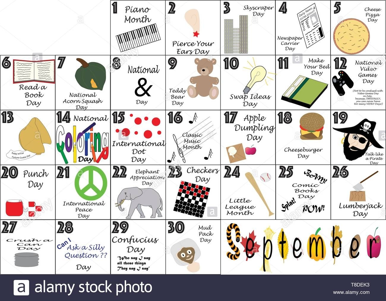 September 2020 Calendar Illustrated With Daily Quirky-September 2020 Daily Holidays Special And Wacky Days
