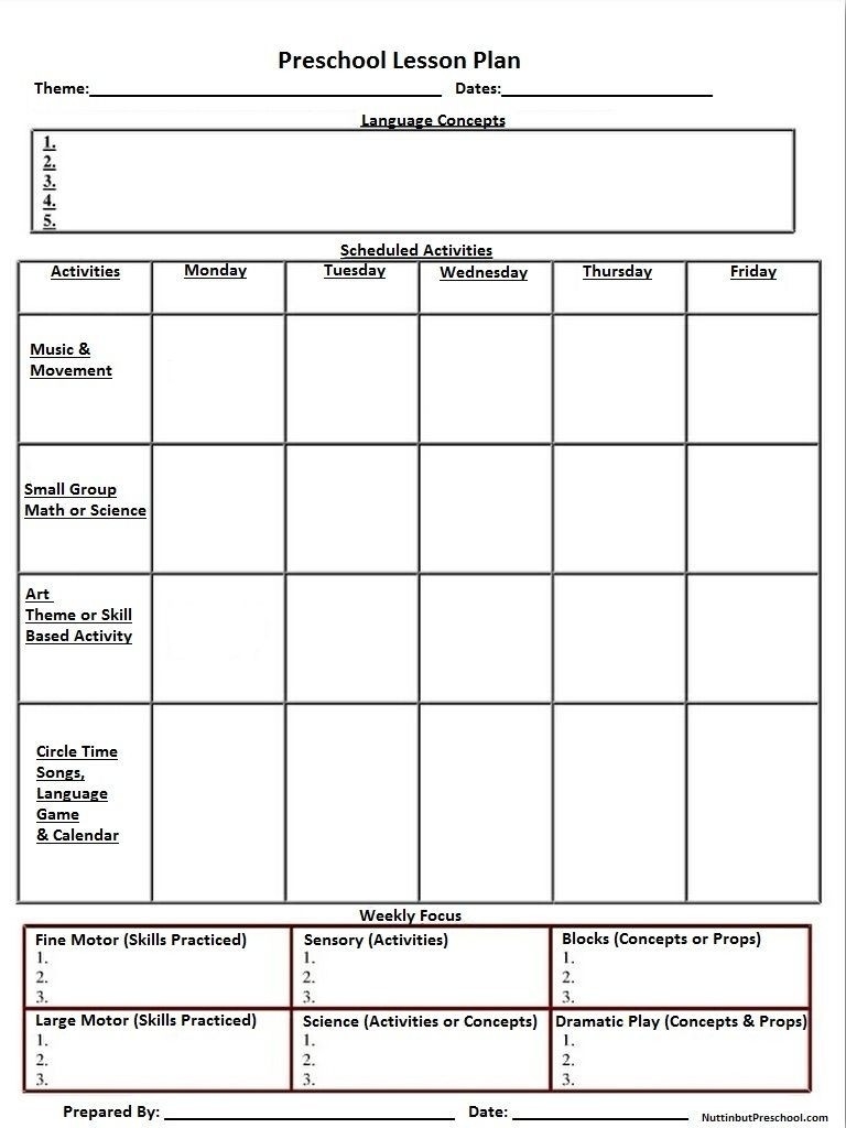 Template For Monthly Calendar Lesson Plans For Childrens-Calendar Lesson Plan Template