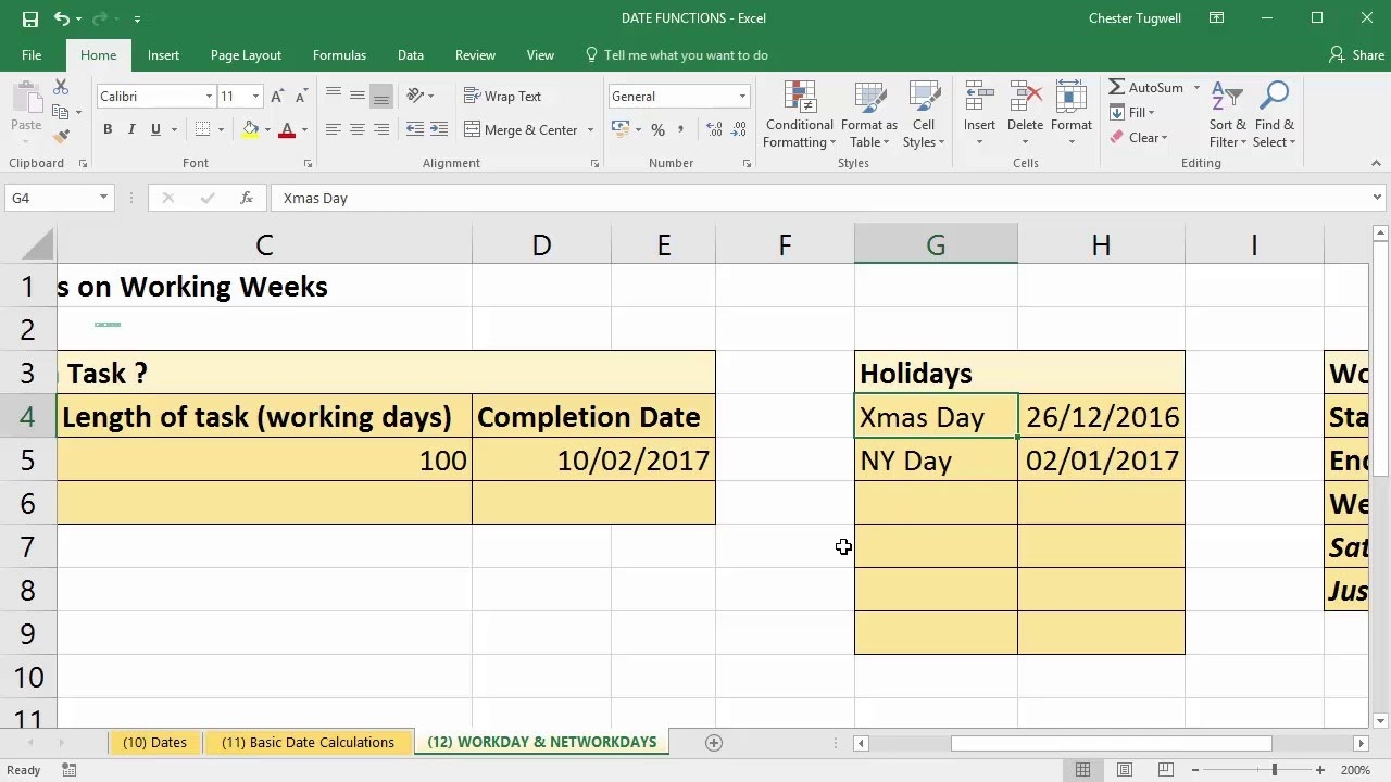 Use Excel To Add Days To Date Excluding Weekends And Holidays-Hour Countdown In Excel Template