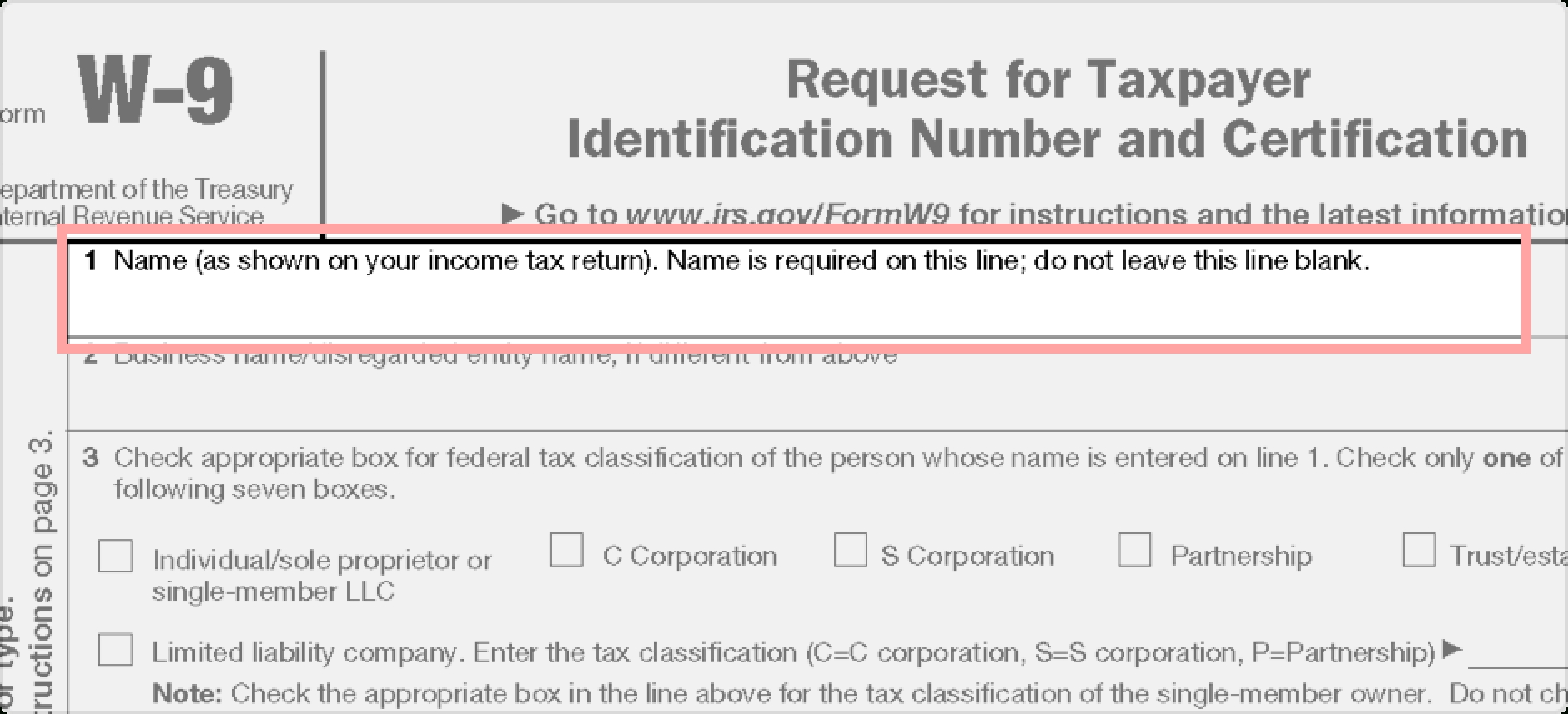 W9 form. Check w-9 form.