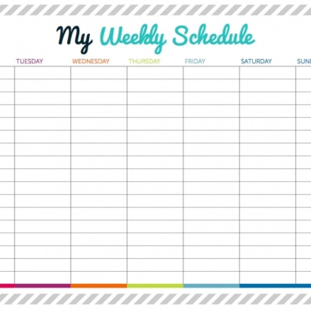 Weekly Calendars With Time Slots Printable Weekly Calendar-Blank Time Slot Week Schedules