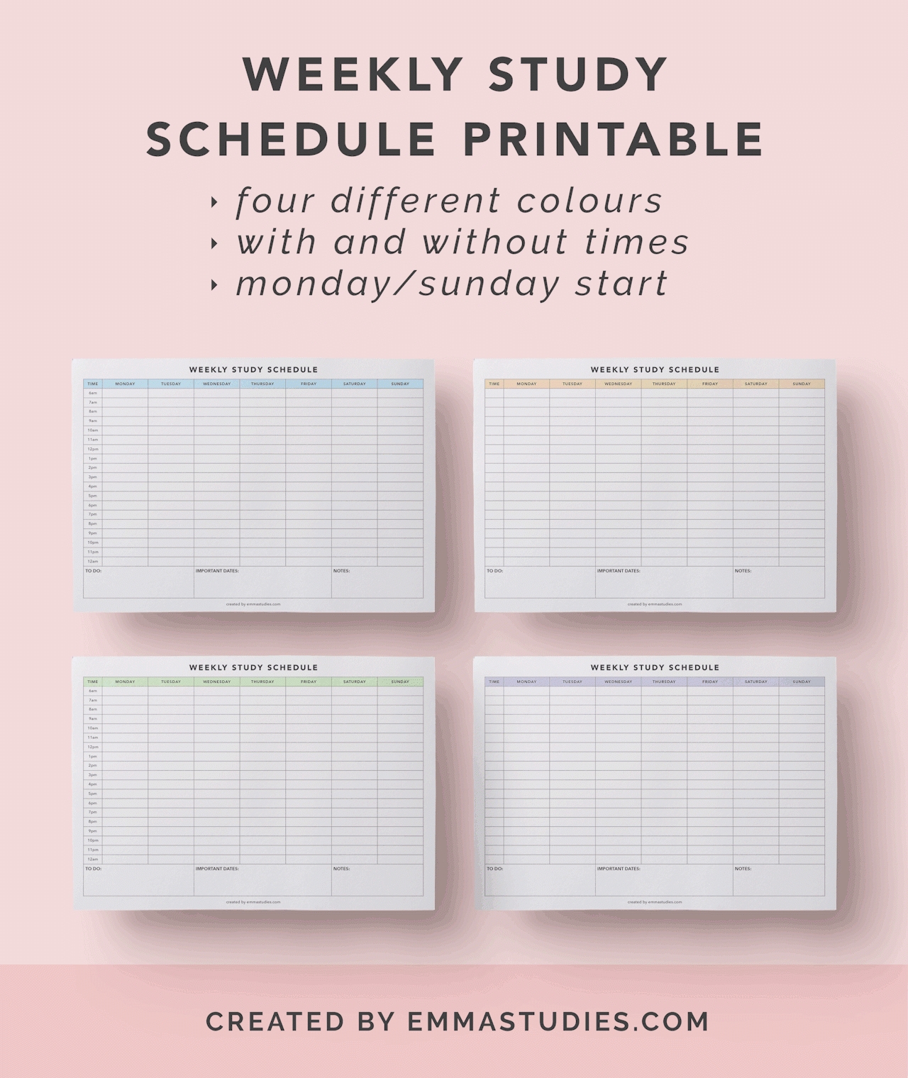 Weekly Study Schedule Printableafter Releasing My Monthly-Week Planner Template Met Week Nummers