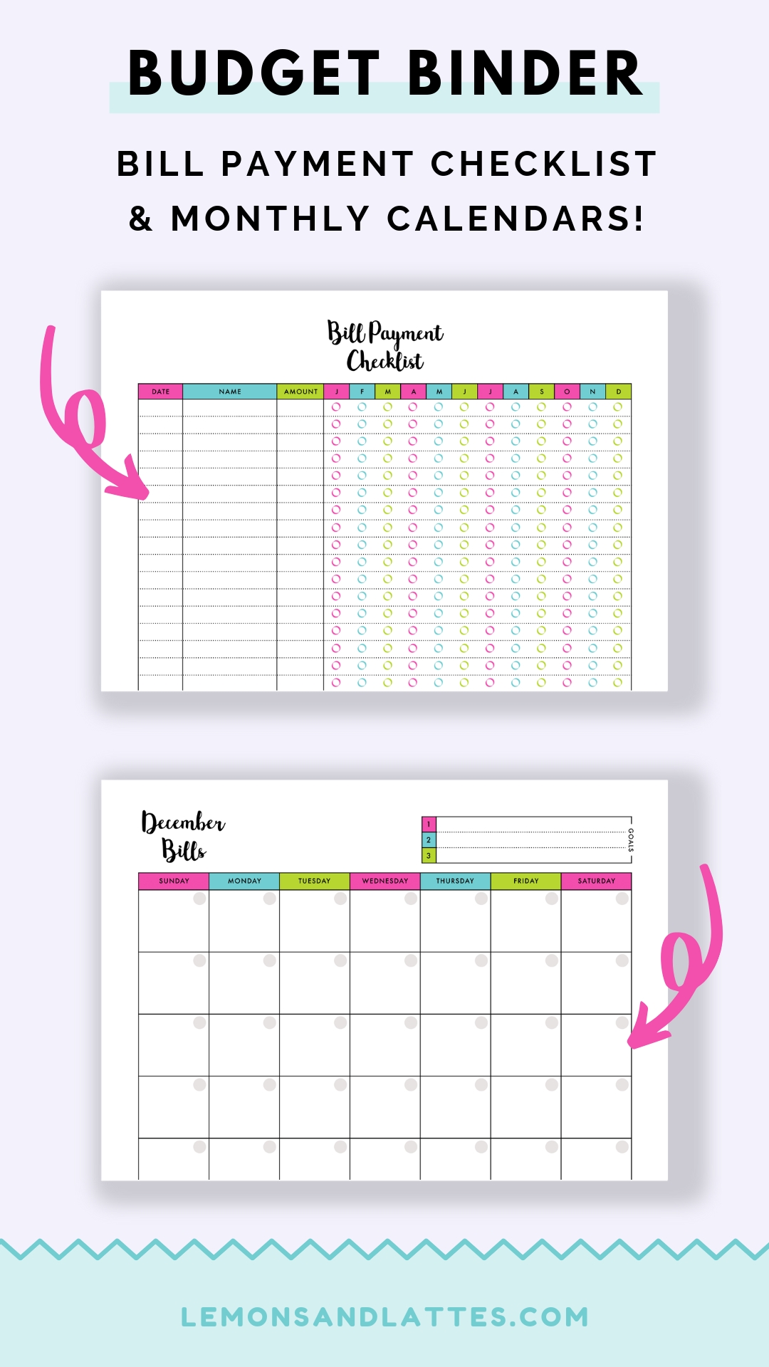 2020 Budget Binder Printables | Budget Binder, Budgeting-2020 Monthly Bill Planner Printable